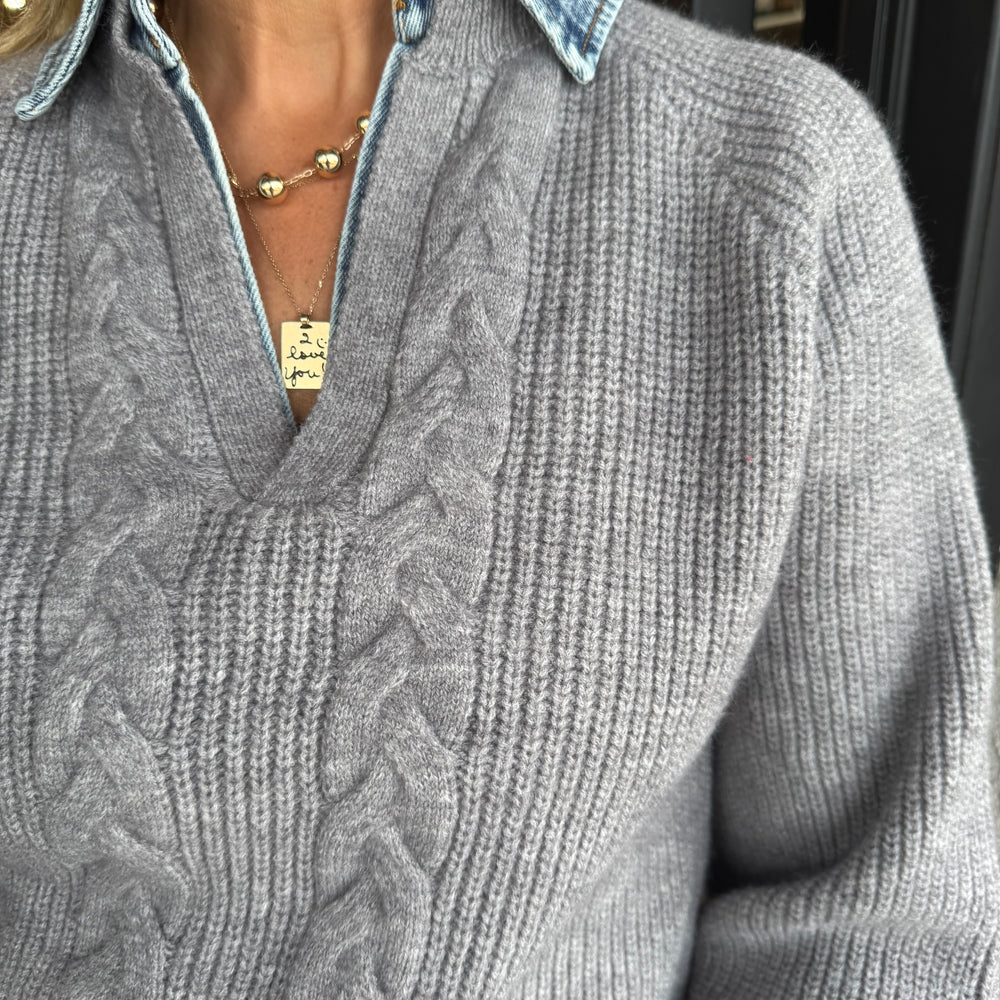 
                  
                    Miranda Top - Denim/Grey
                  
                