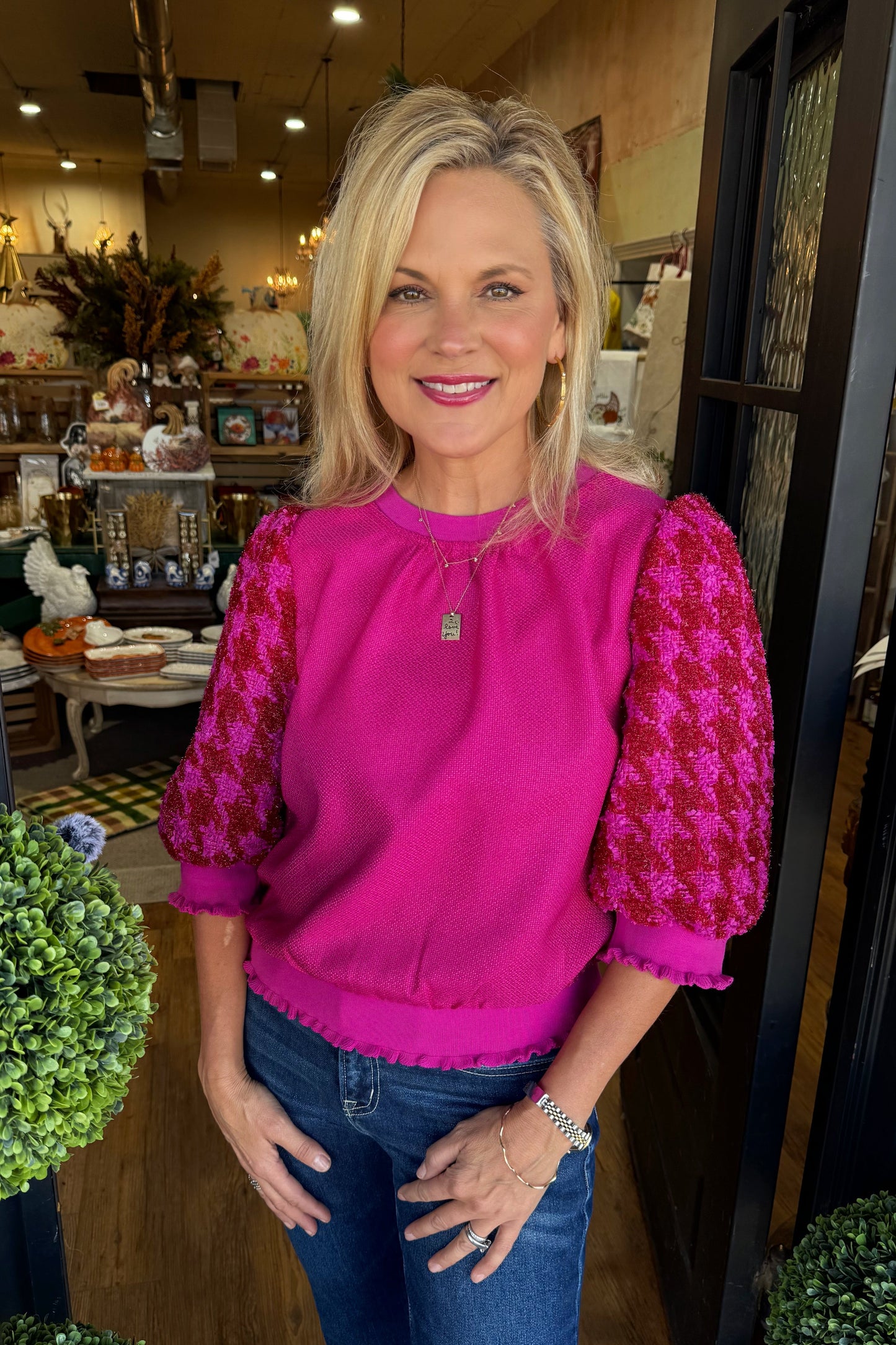 Sarah Top - Fuschia