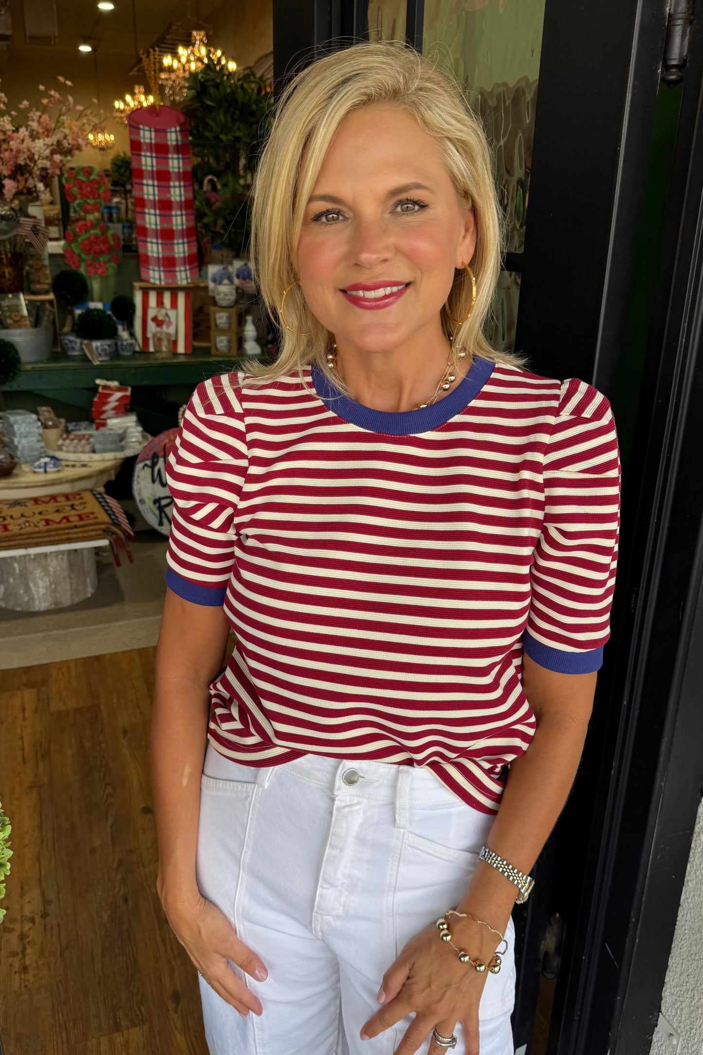 Rosanna Top- Wine