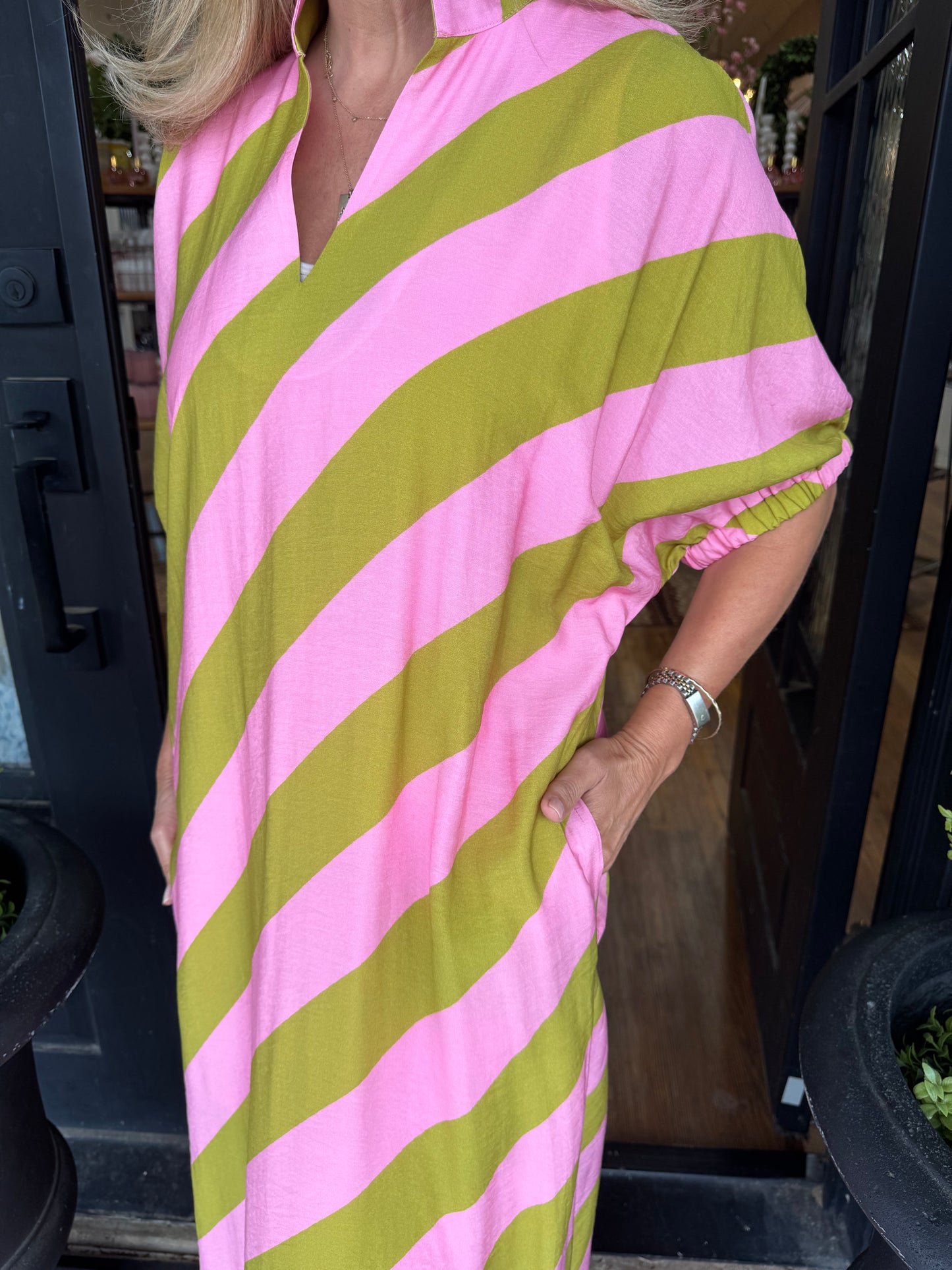 Camila Dress - Kiwi Pink