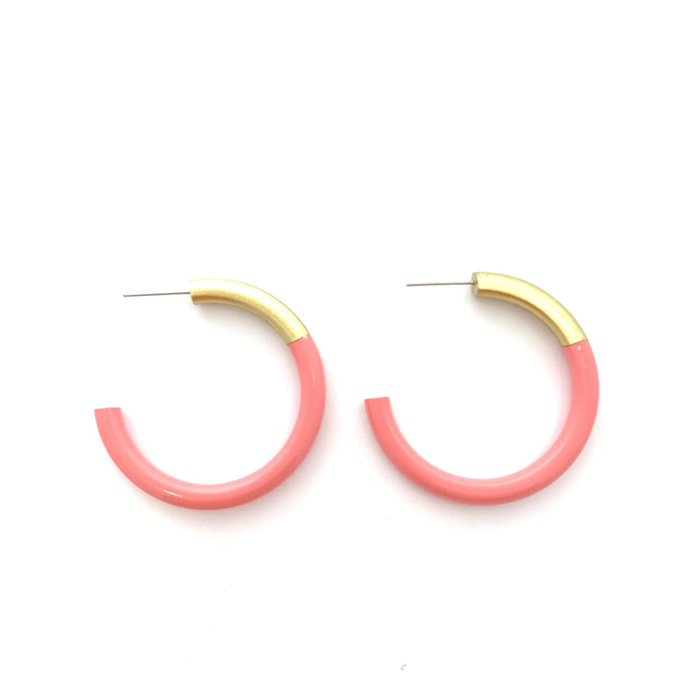 LIZ Hoops in Coral