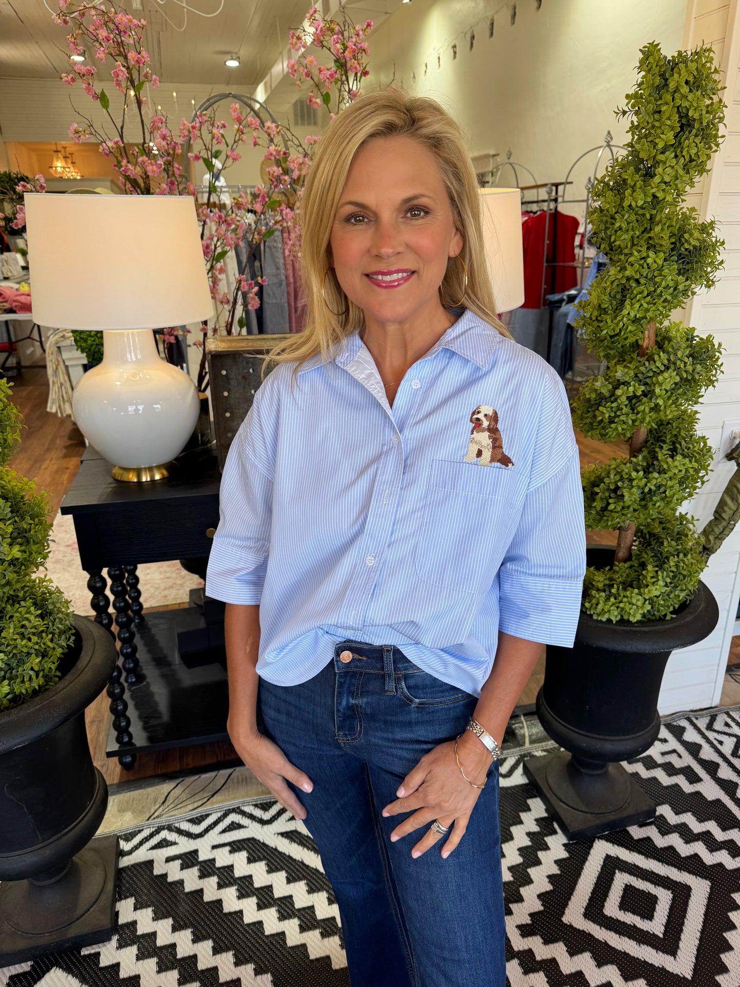 Claire Top- Light Blue