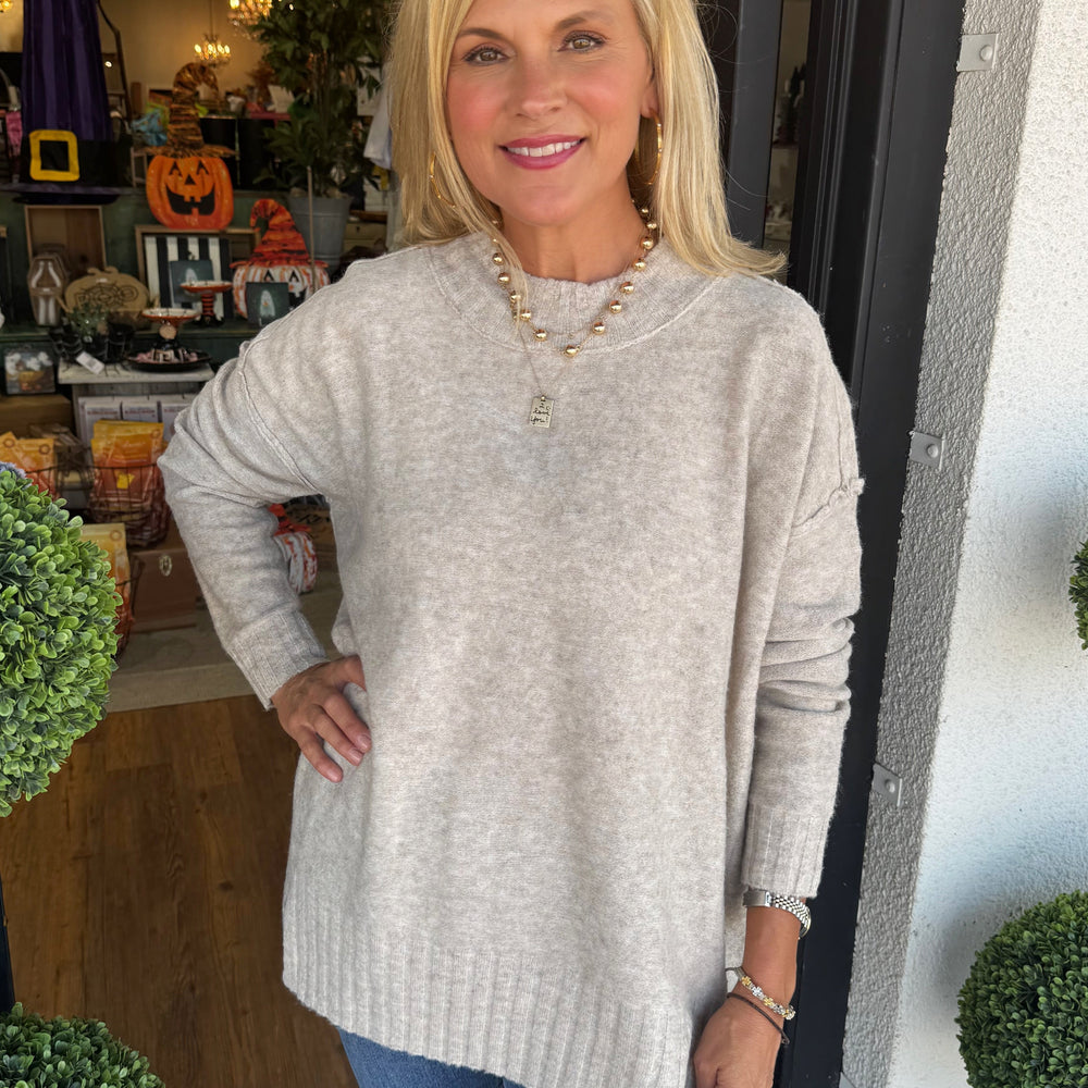 Emma Sweater-Light Taupe