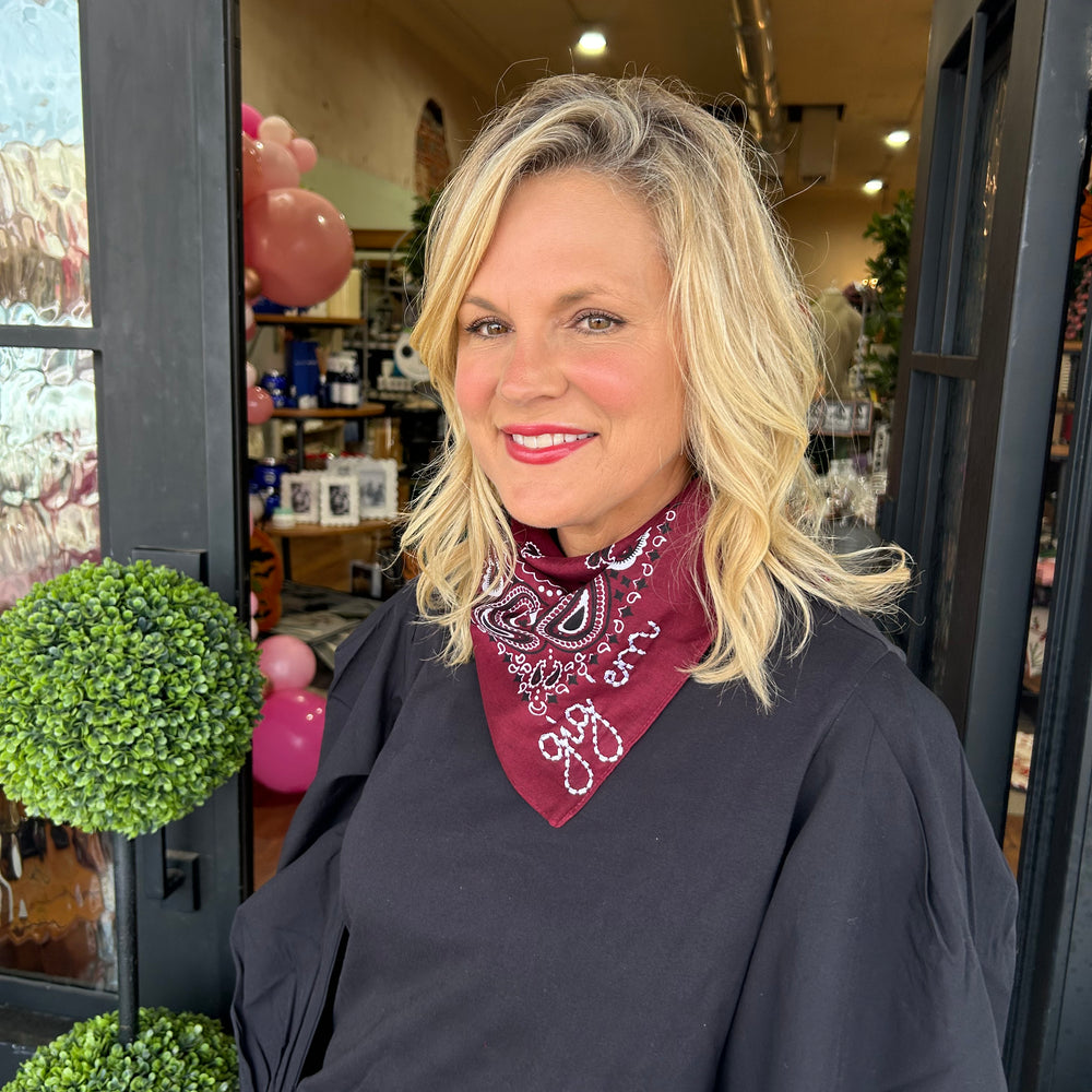 Game Day Embroidered Bandana