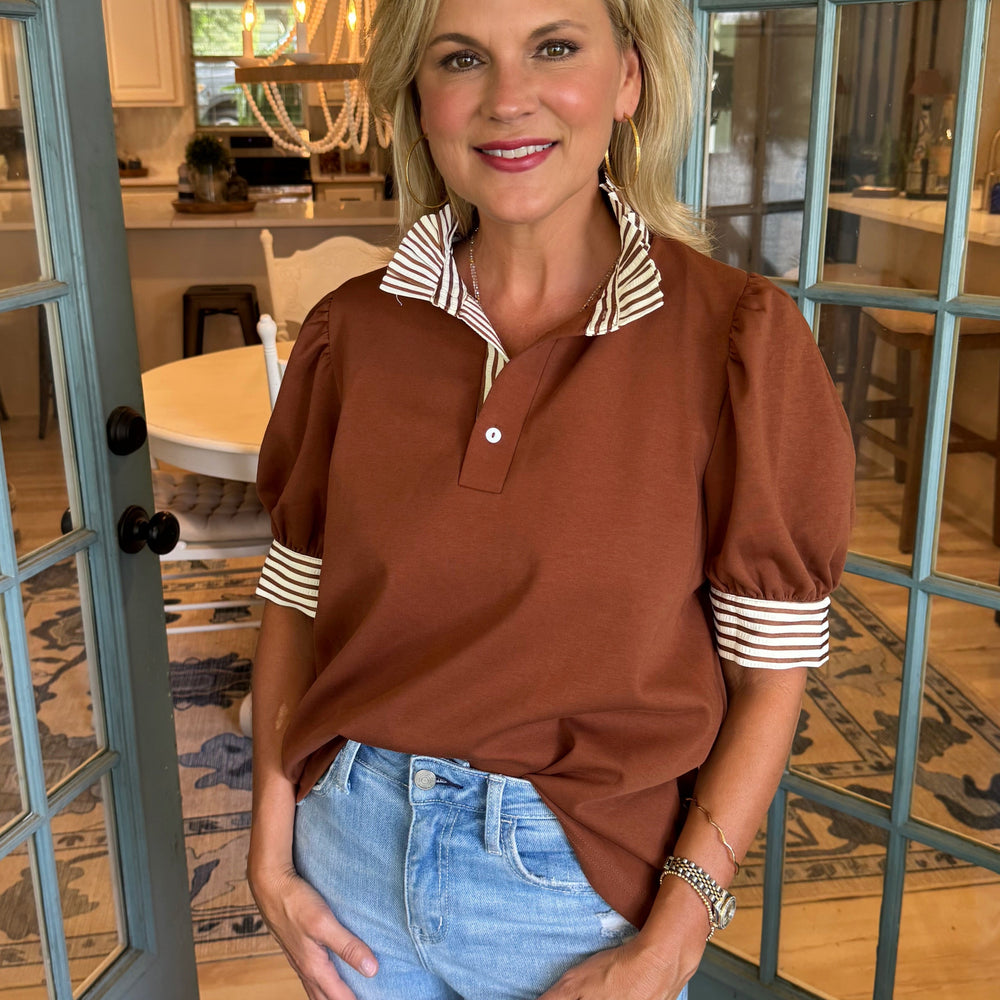 Constance Top - Brown