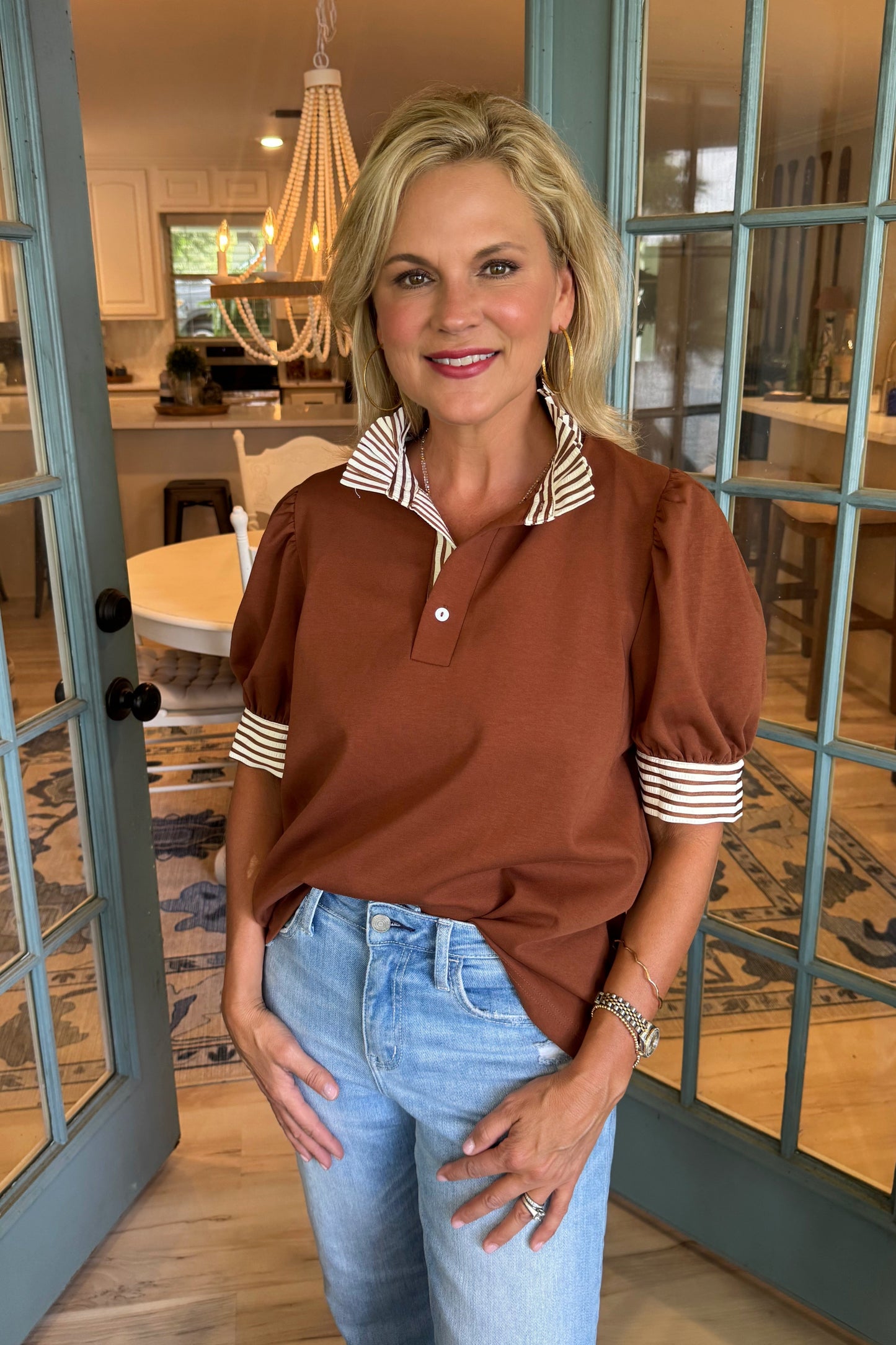 Constance Top - Brown