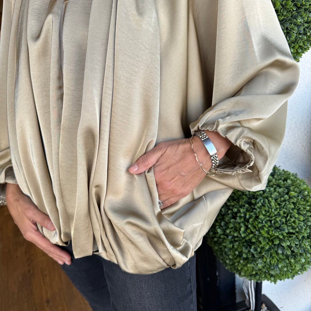 
                  
                    Banks Bomber Jacket Top - Taupe
                  
                