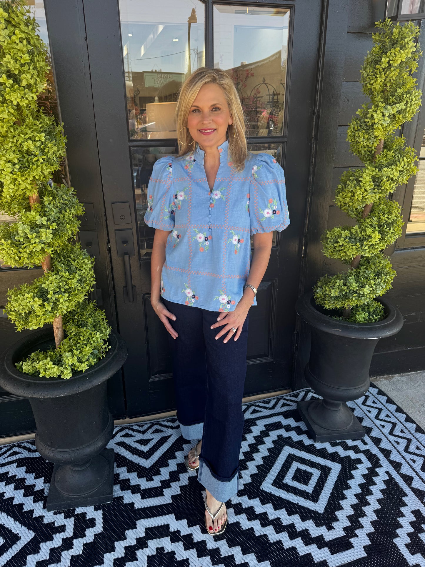 Perry Top - Chambray