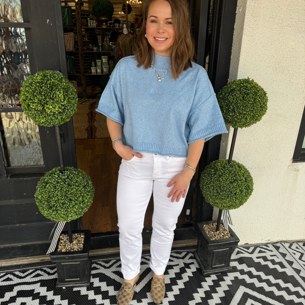 Mid Rise Ankle Straight Jeans - Tonwen