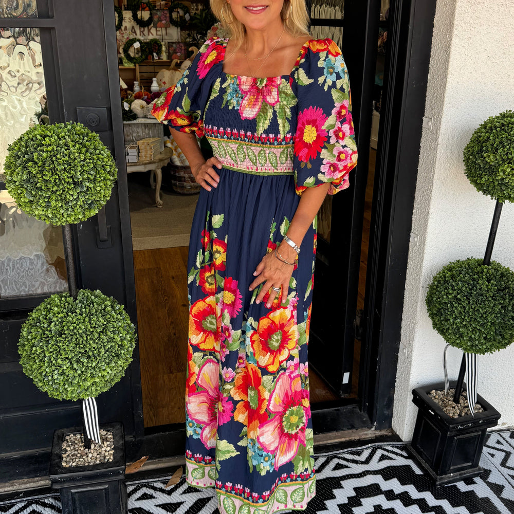Ophelia Dress - Navy