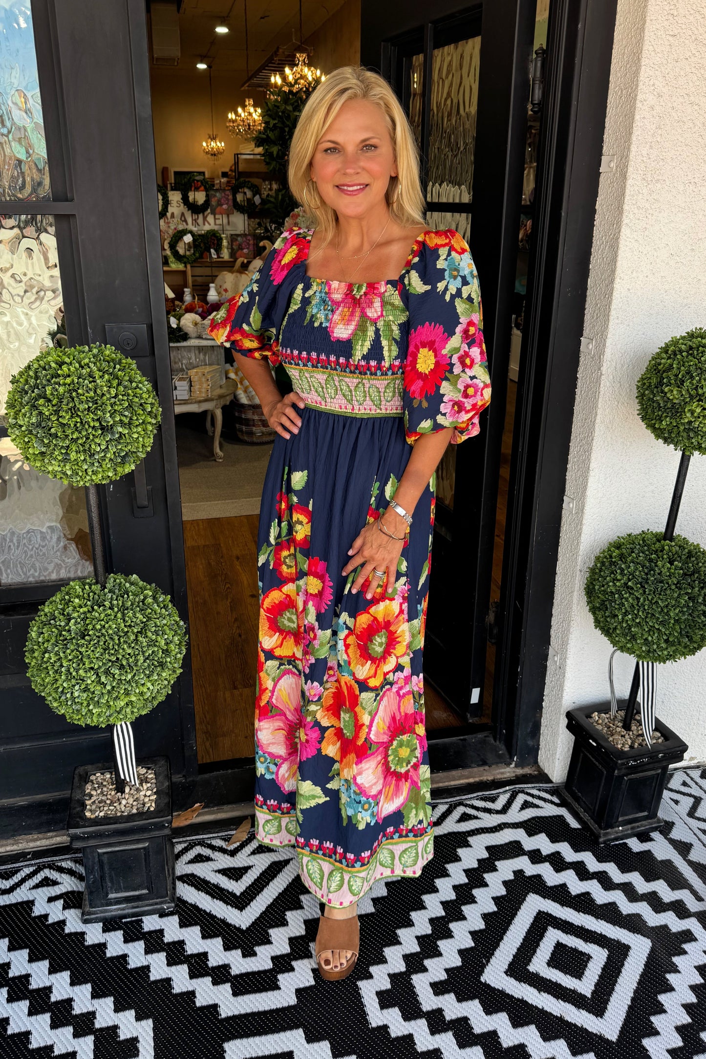Ophelia Dress - Navy