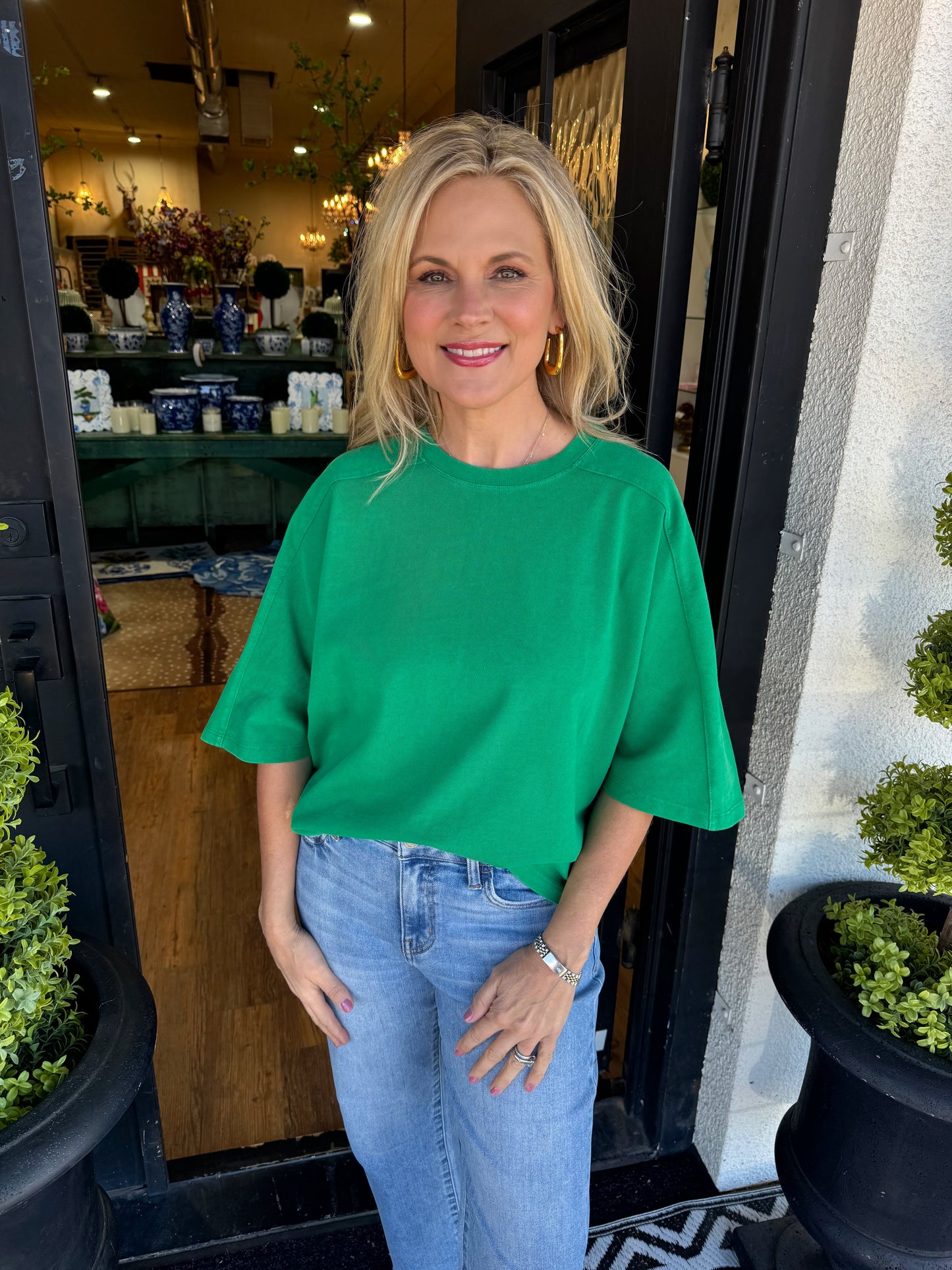 Reese Top - Kelly Green