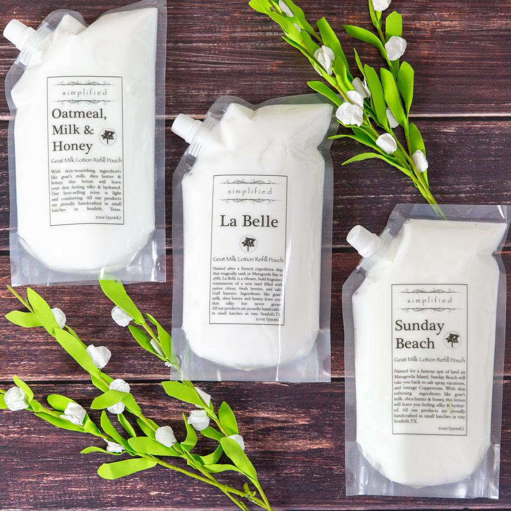 Simplified Goat Milk Lotion Refill Bag