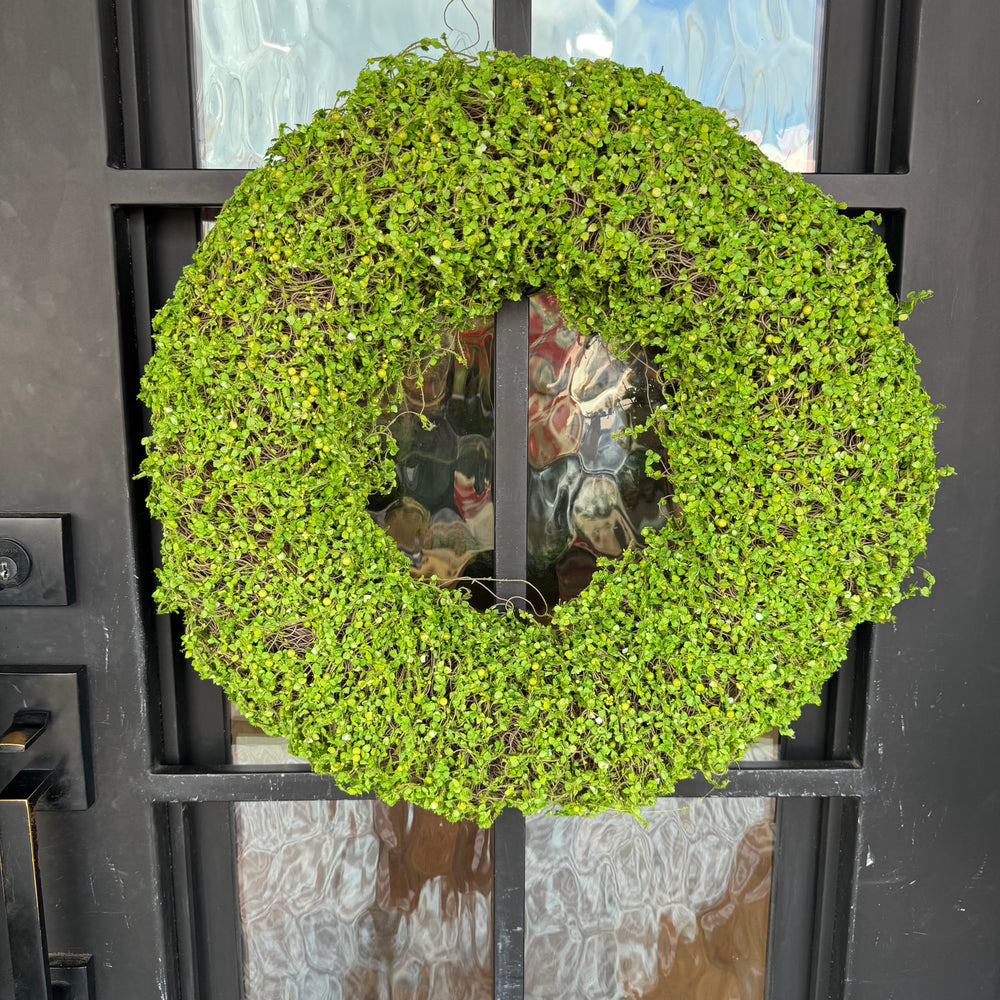 Leafy Green Vine Wreath Door Hanger