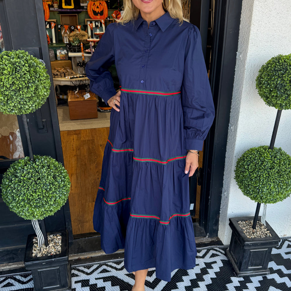 Caroline Dress - Navy