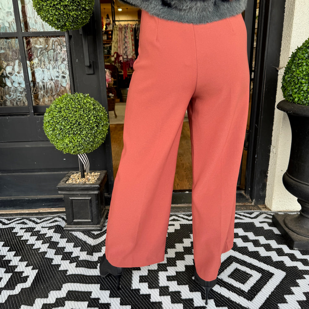 June Wide Leg Pants- Rust