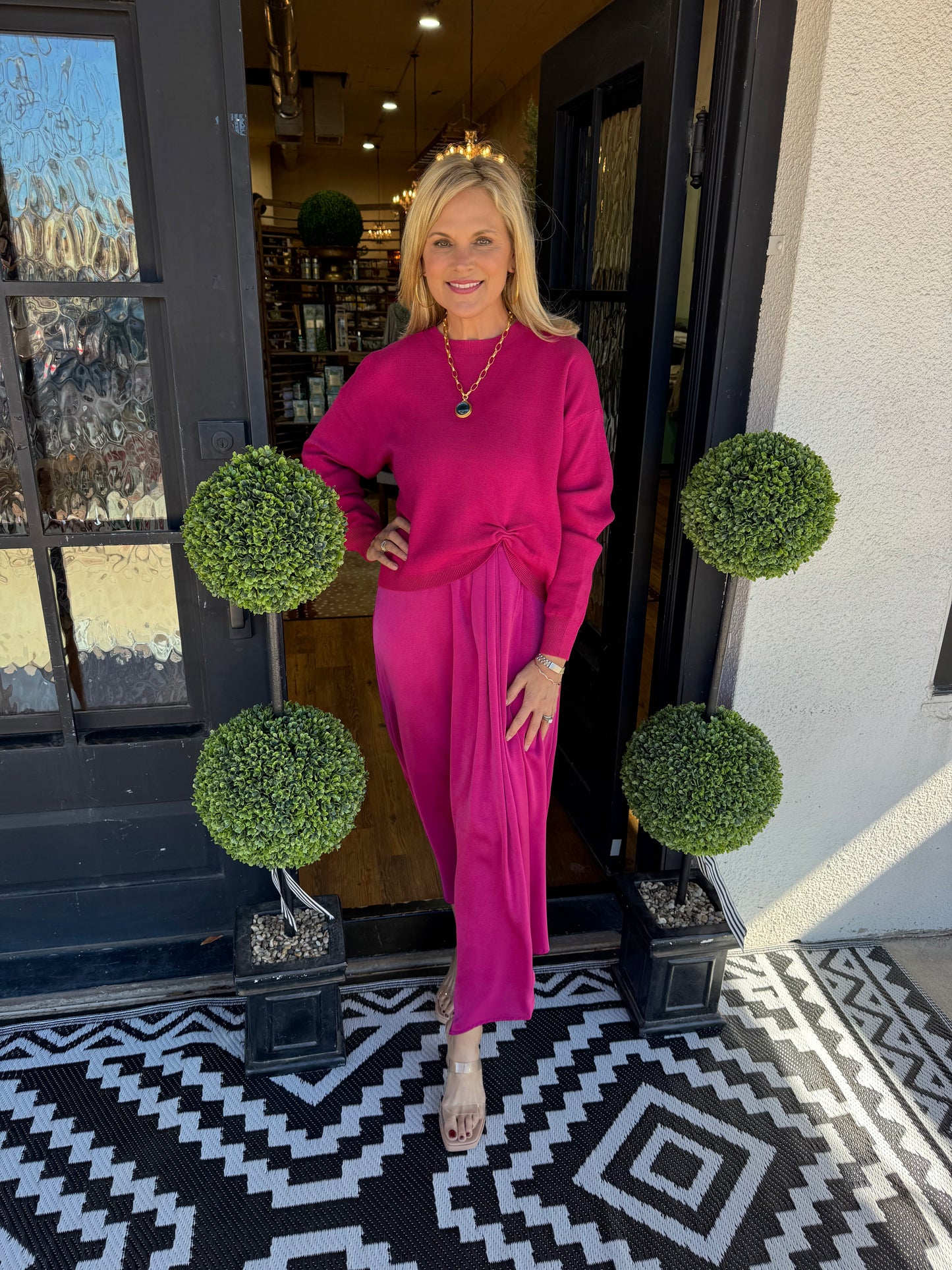 Julie Dress Set - Magenta