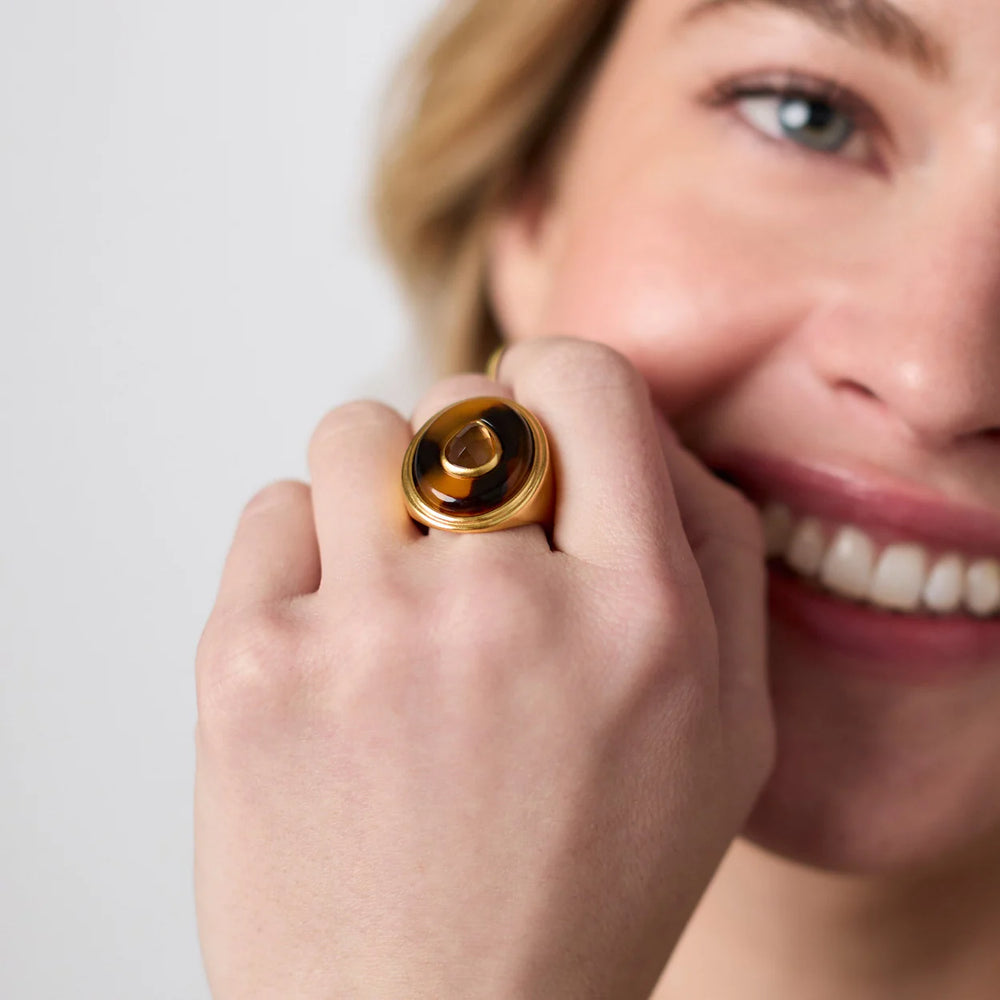 Carnaby Statement Ring - Tortoiseshell