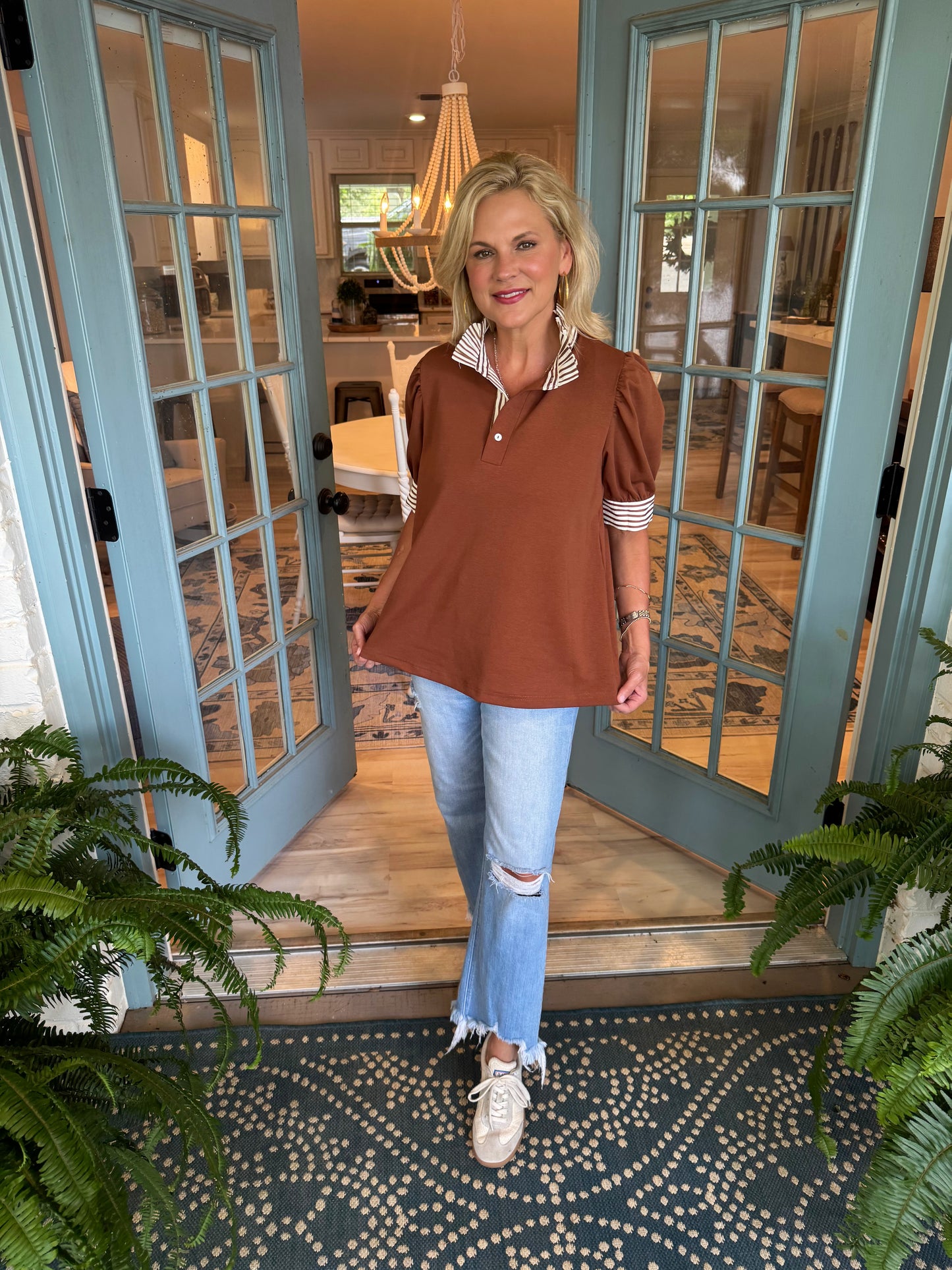 Constance Top - Brown