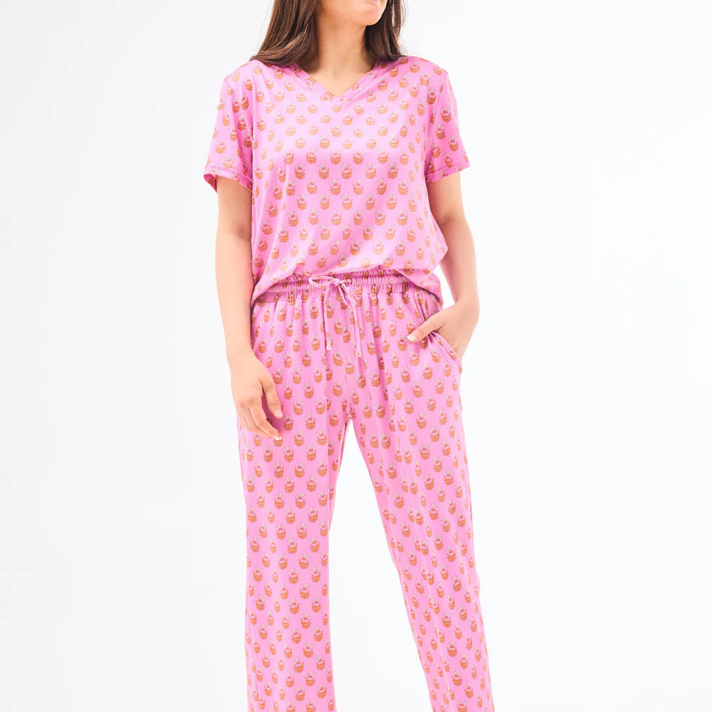 
                  
                    Alli Floral Foulard PJ Set - Pink
                  
                