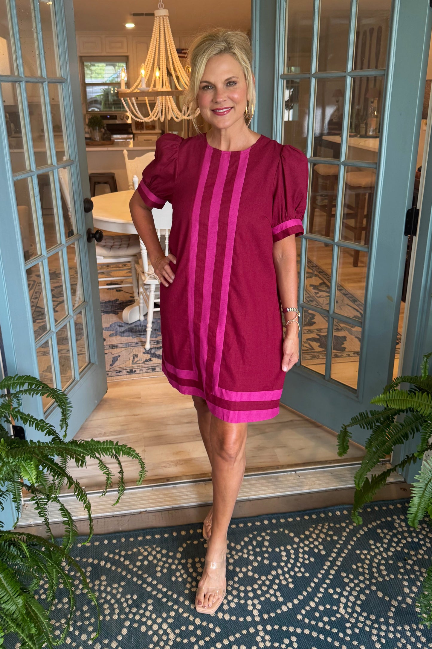 Rachel Dress - Burgundy