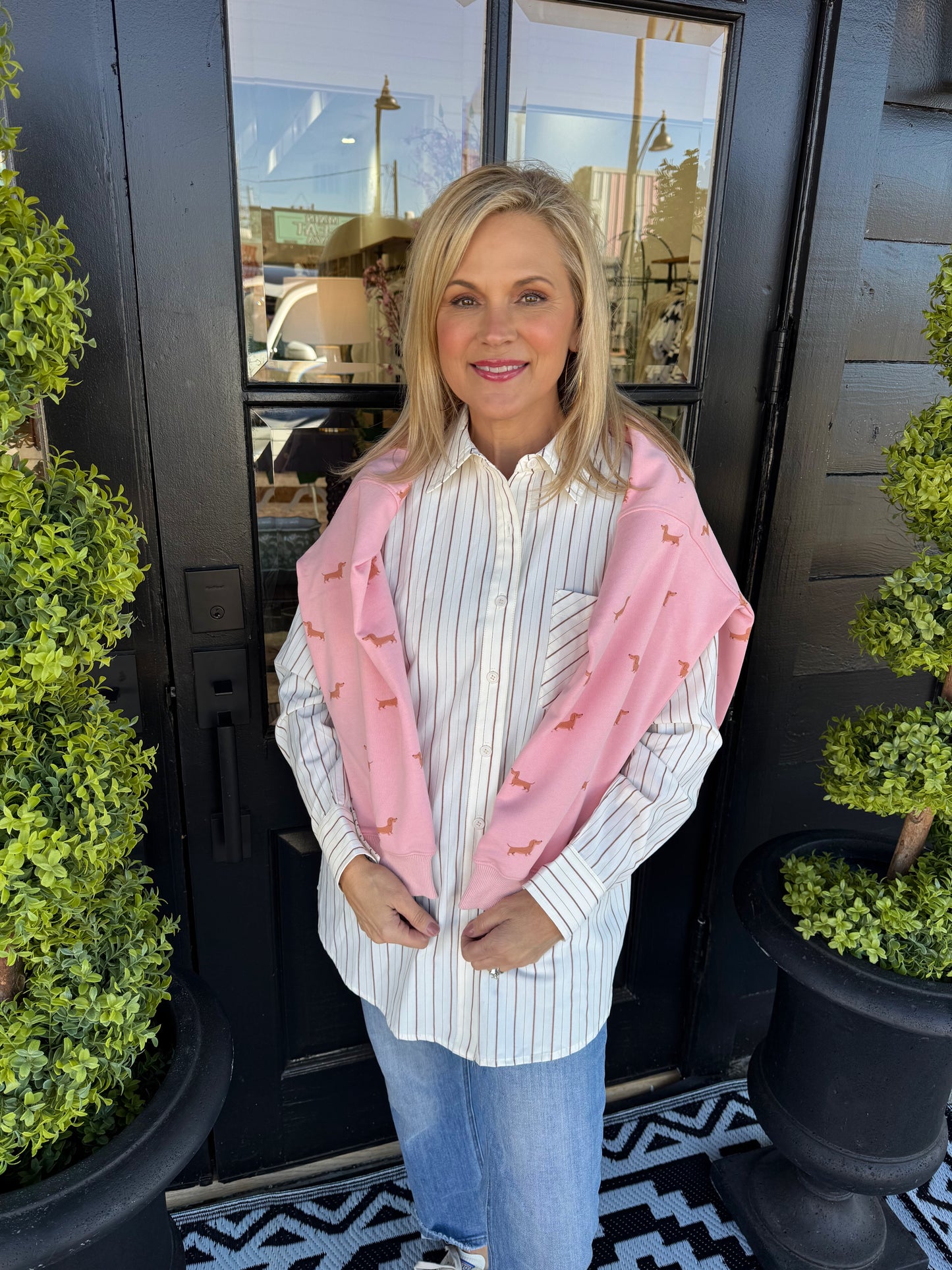 Megan Top - Yellow/Taupe