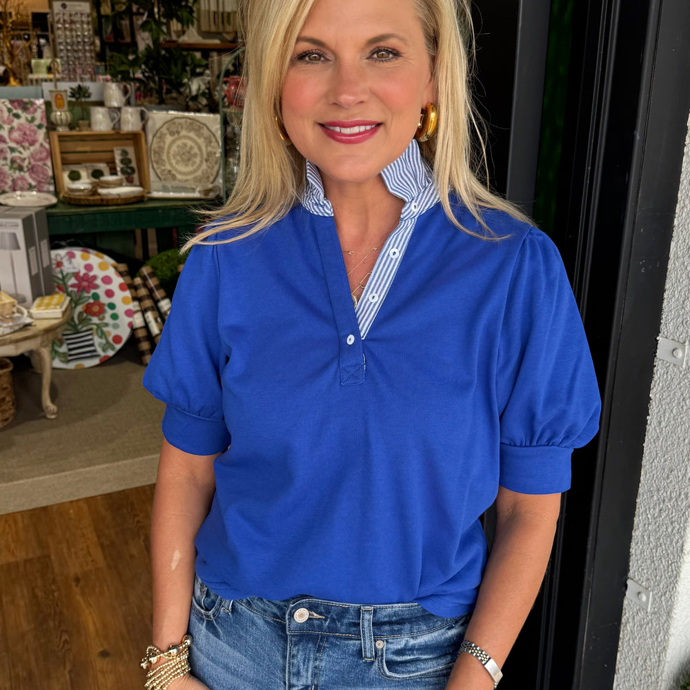 Delphine Top- Royal Blue