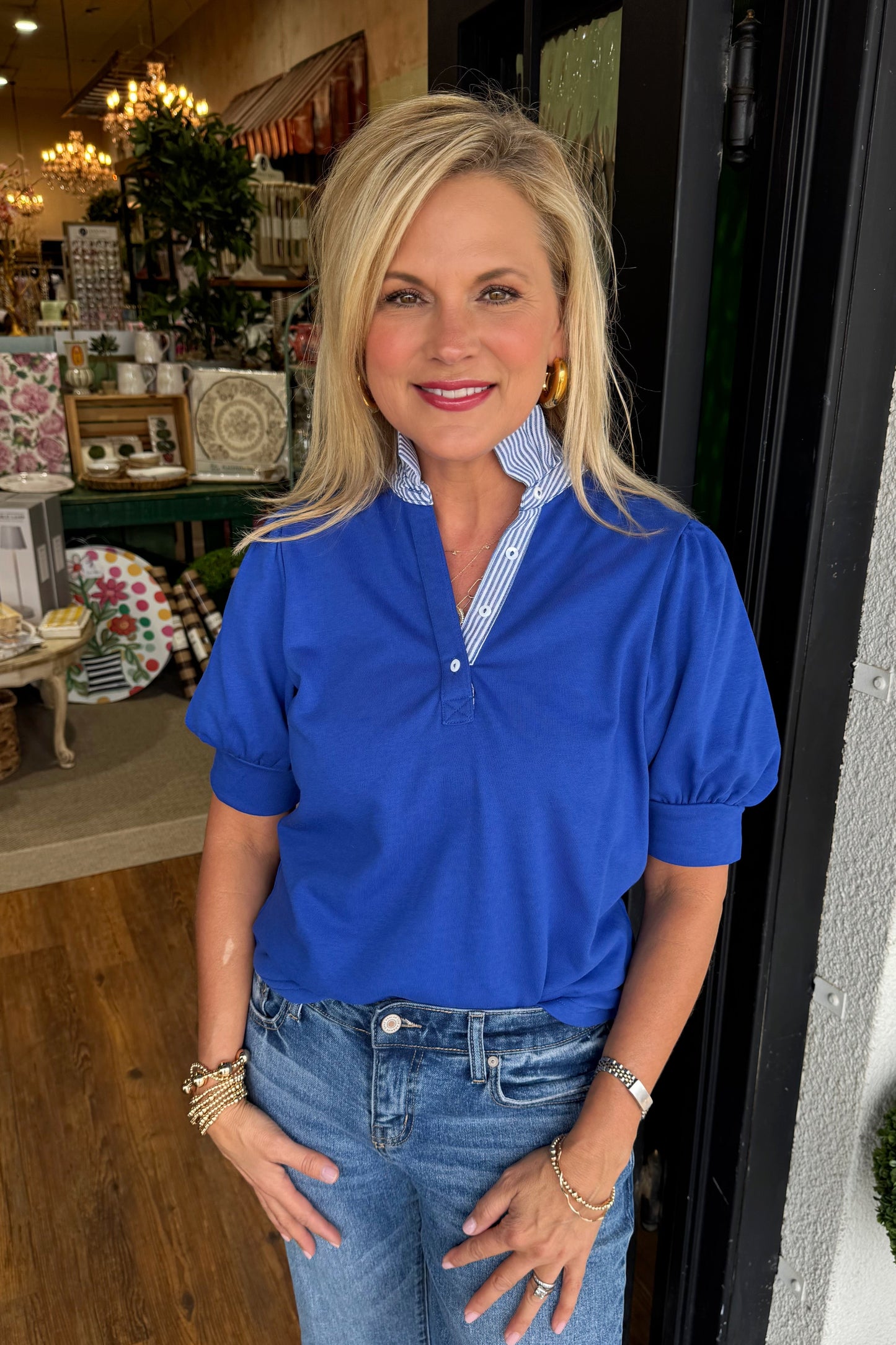 Delphine Top- Royal Blue
