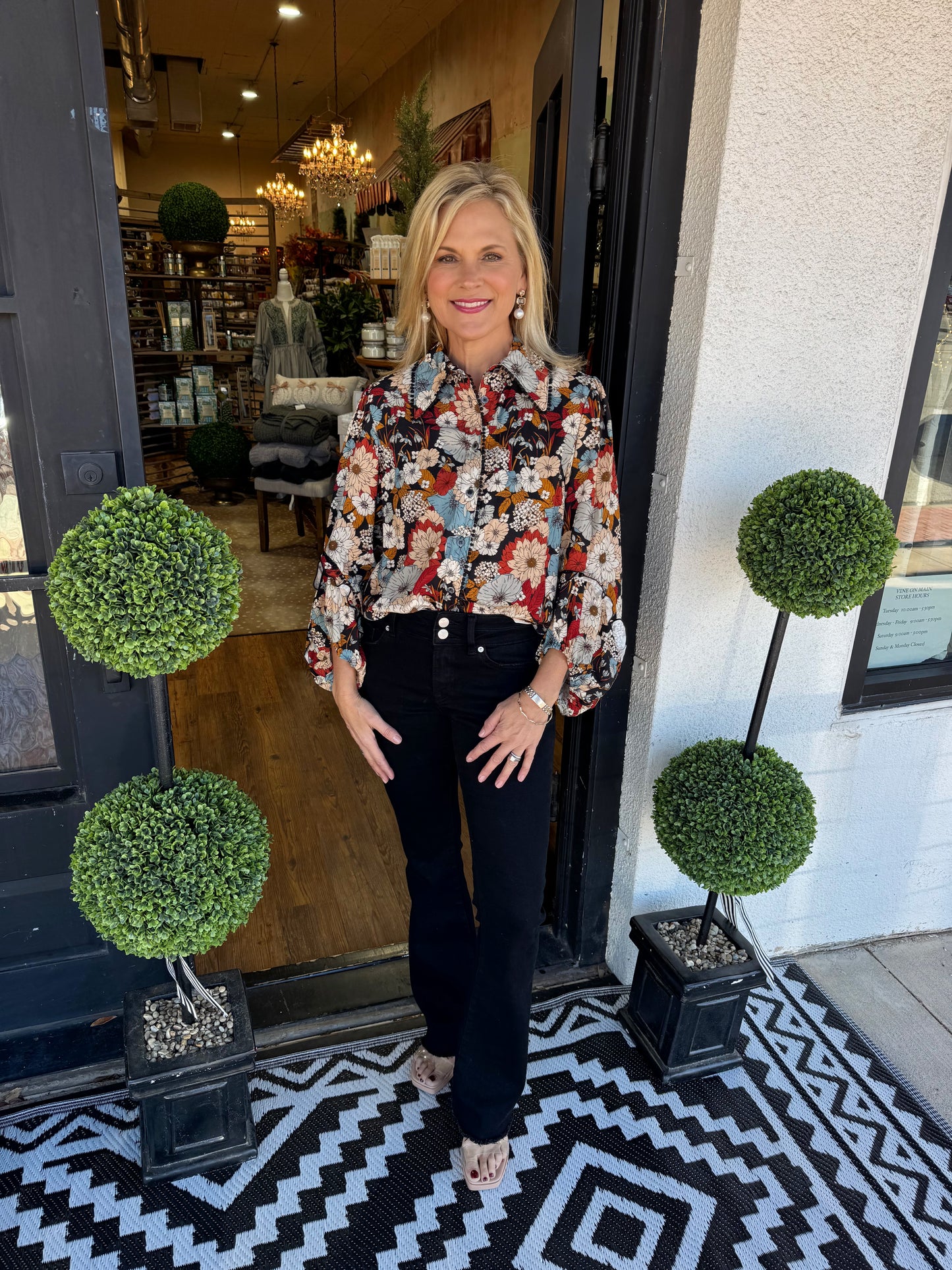 Ivy Jane Midnight Floral Top