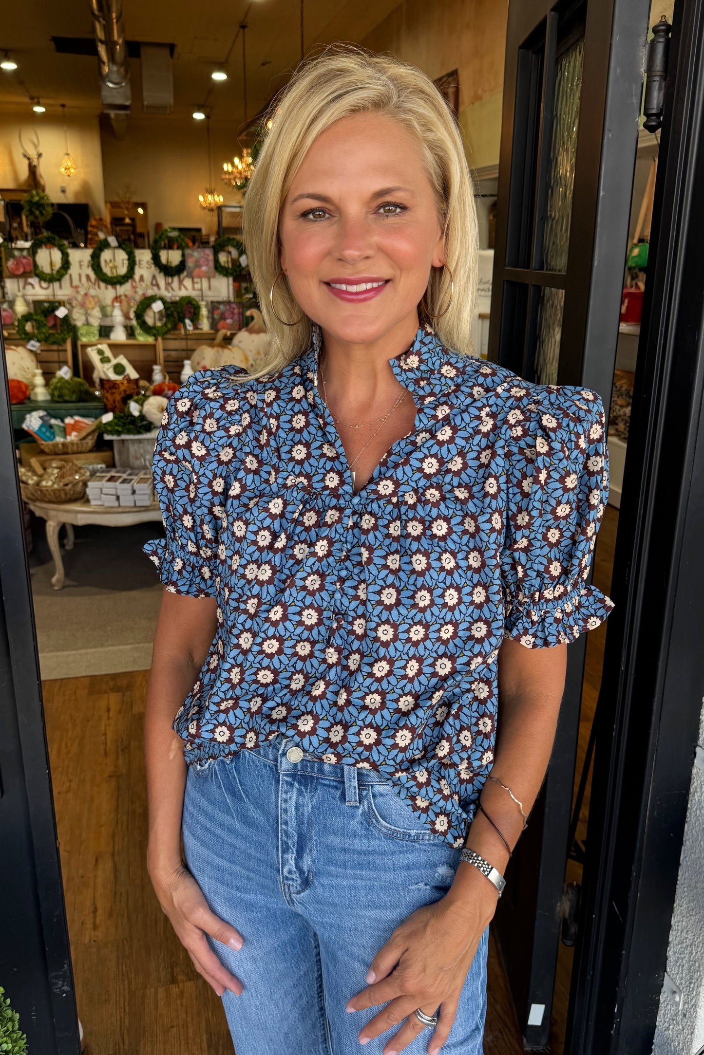 Juliette Top-Chambray