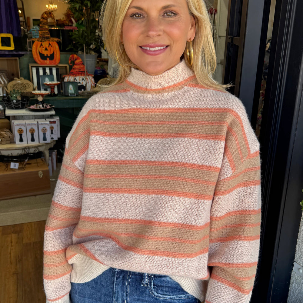 Quinnie Turtleneck Sweater - Orange