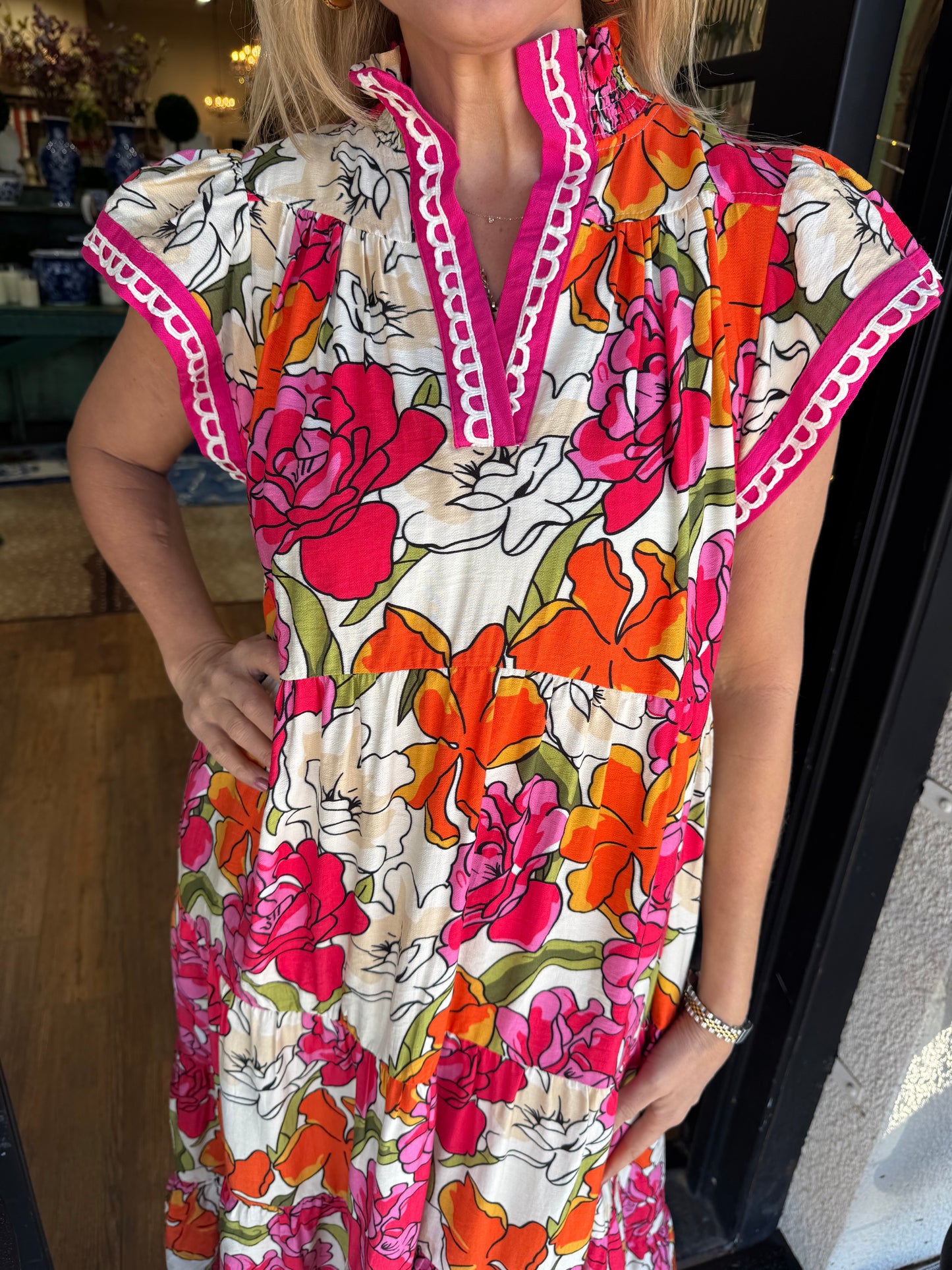 Nora Dress - Tea Berry Mix