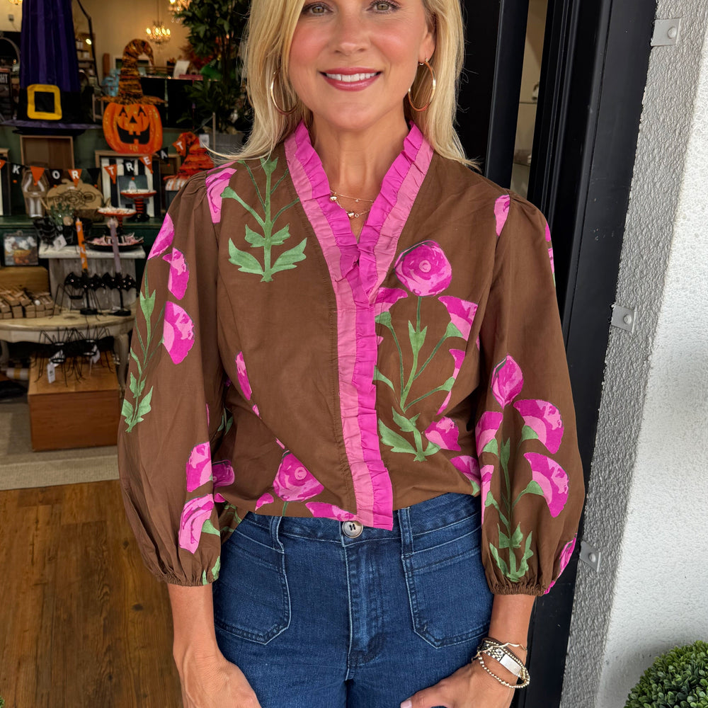 Candace Top - Brown