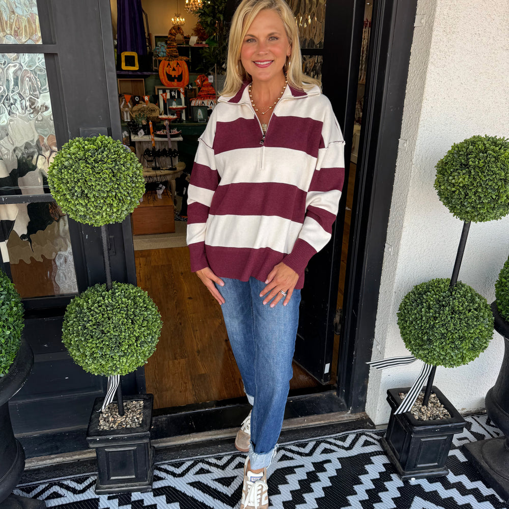 Carly Sweater - Burgundy