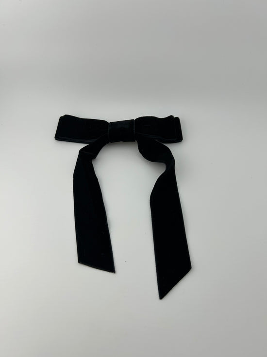 Velvet Bow Clip