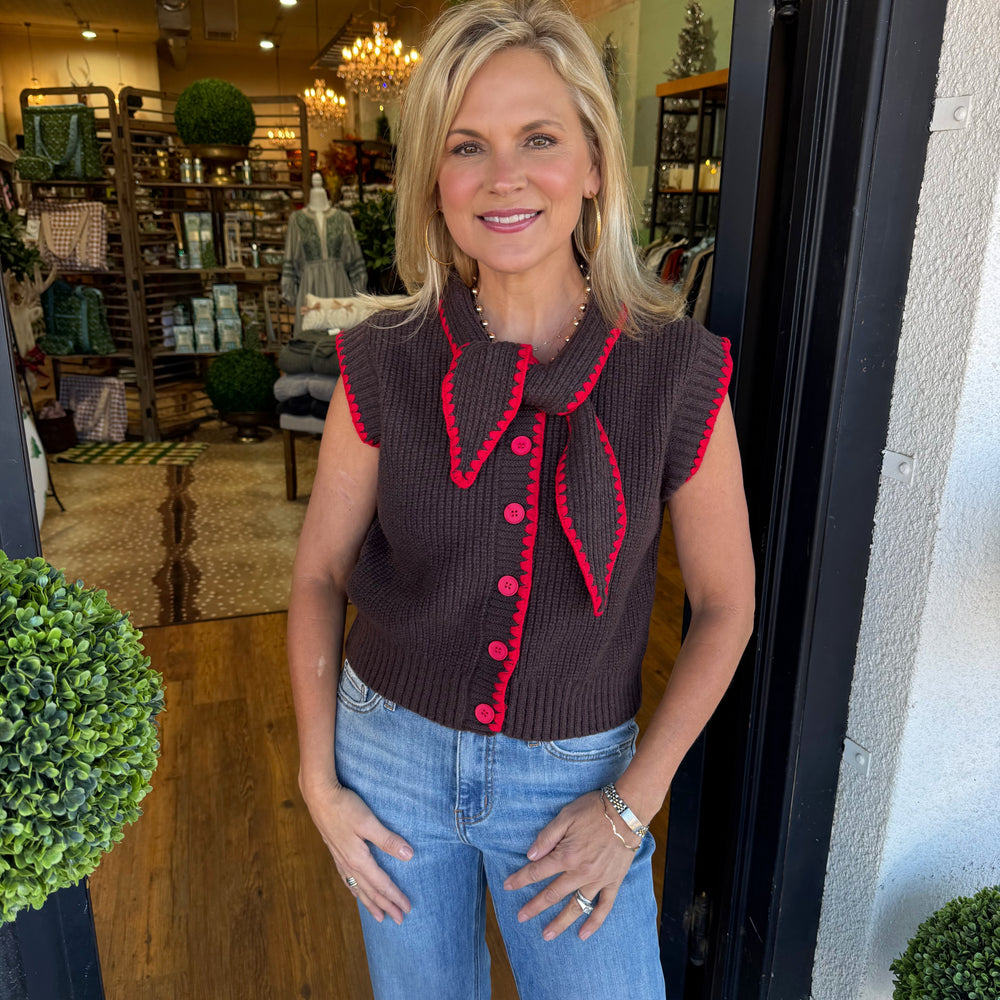 Honey Top - Charcoal Red