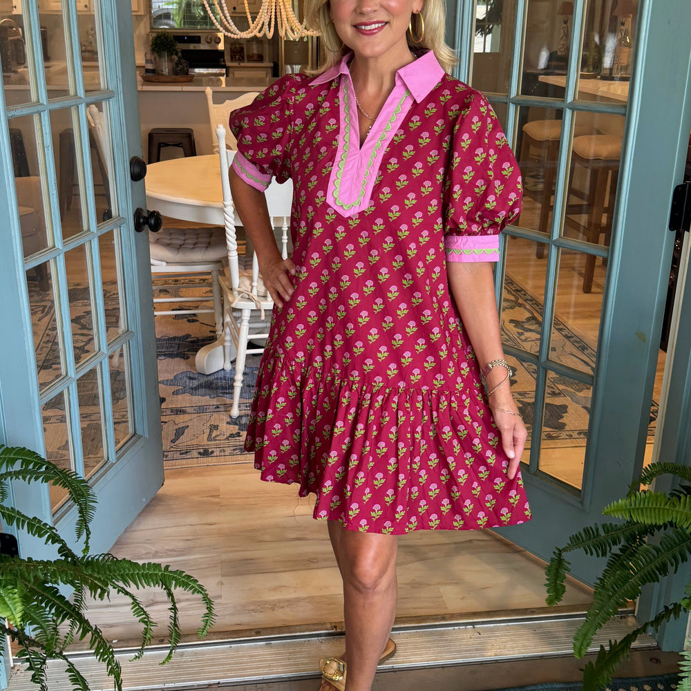 Tara Dress - Burgundy