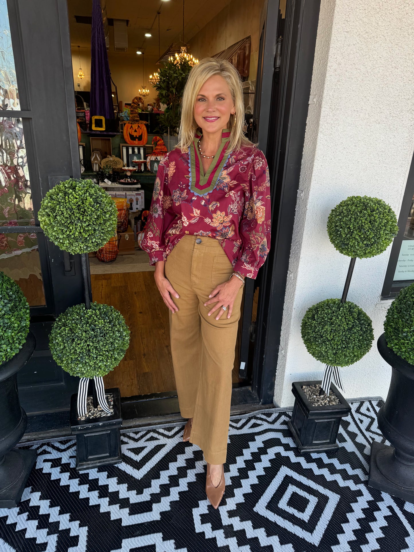 Lily Top - Burgundy