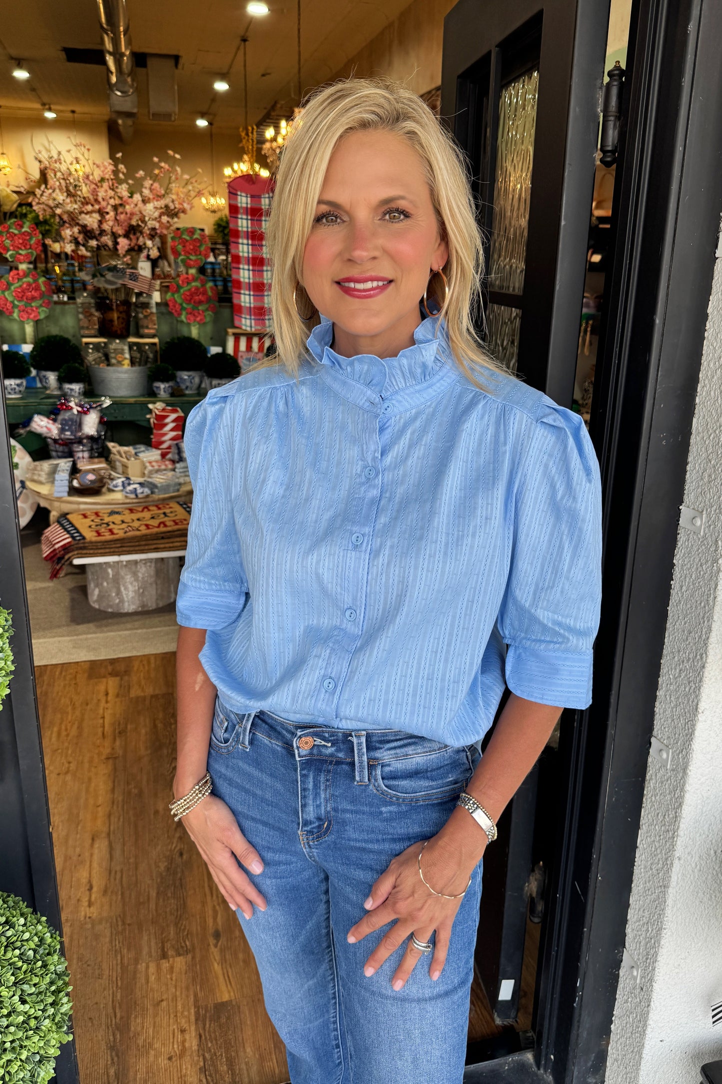 Jayda Top- Light Blue