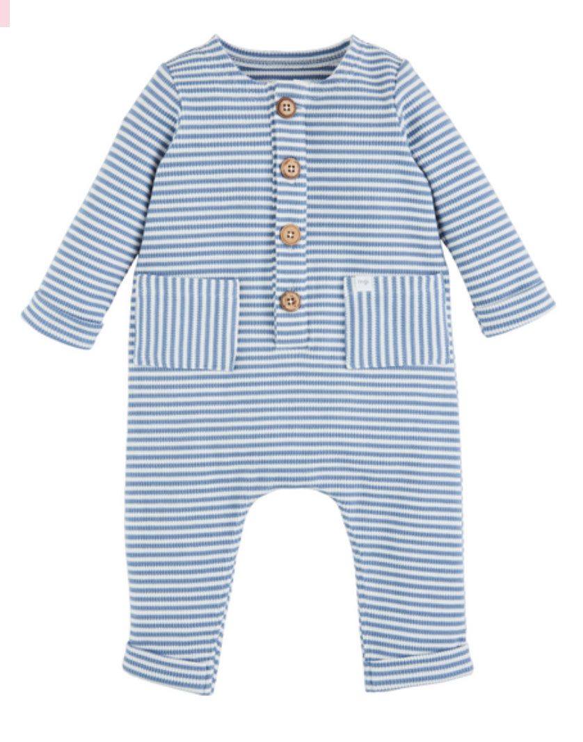 Blue Stripe Baby Onesie