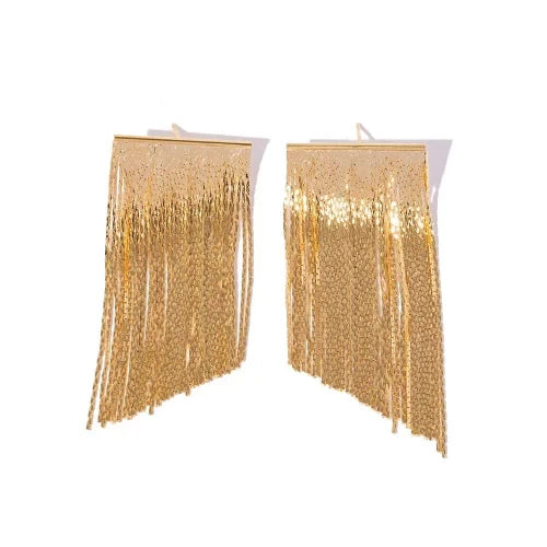 Golden Tassel Earrings- Coastal Grit