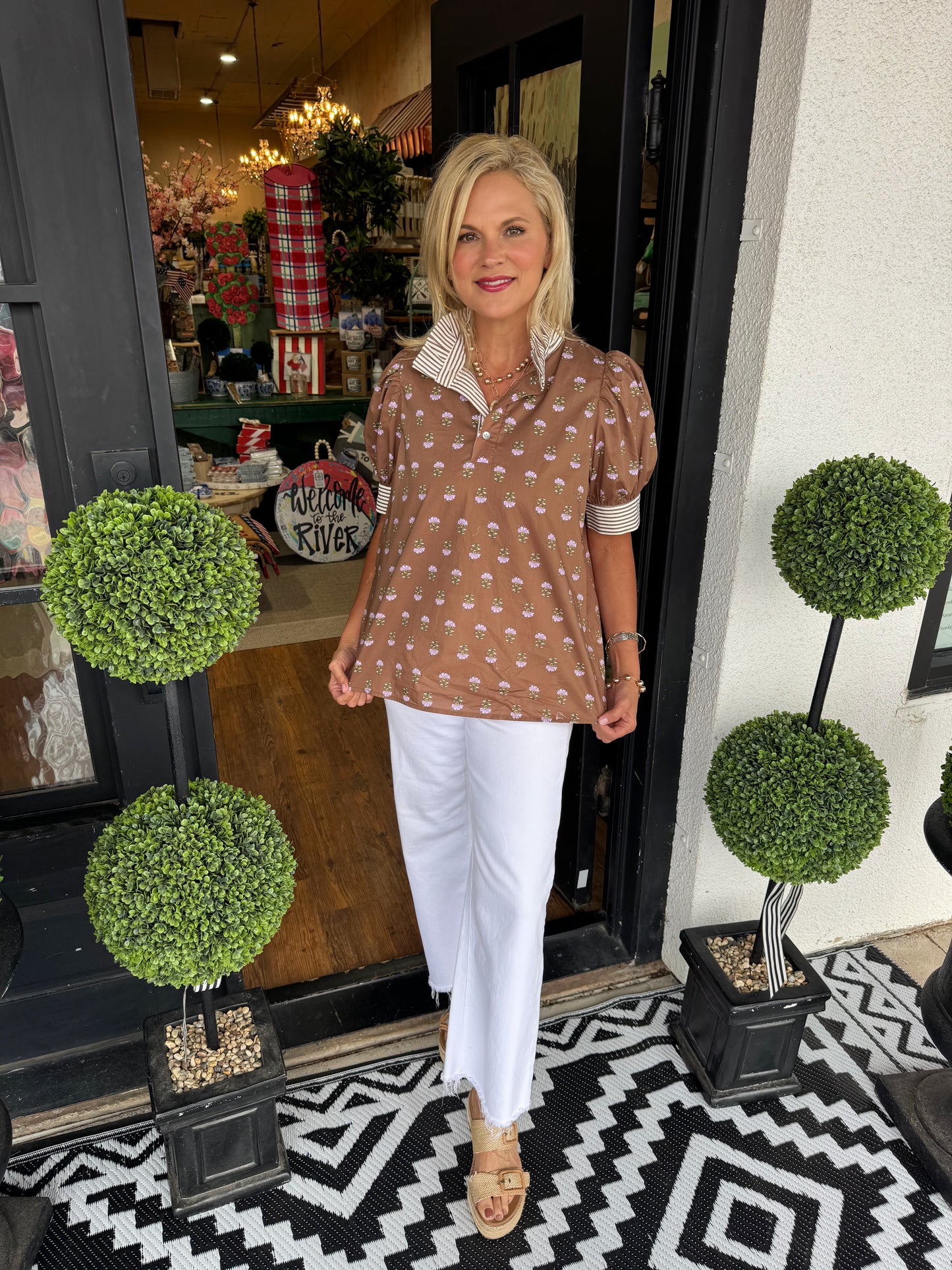 Meranda Top- Brown