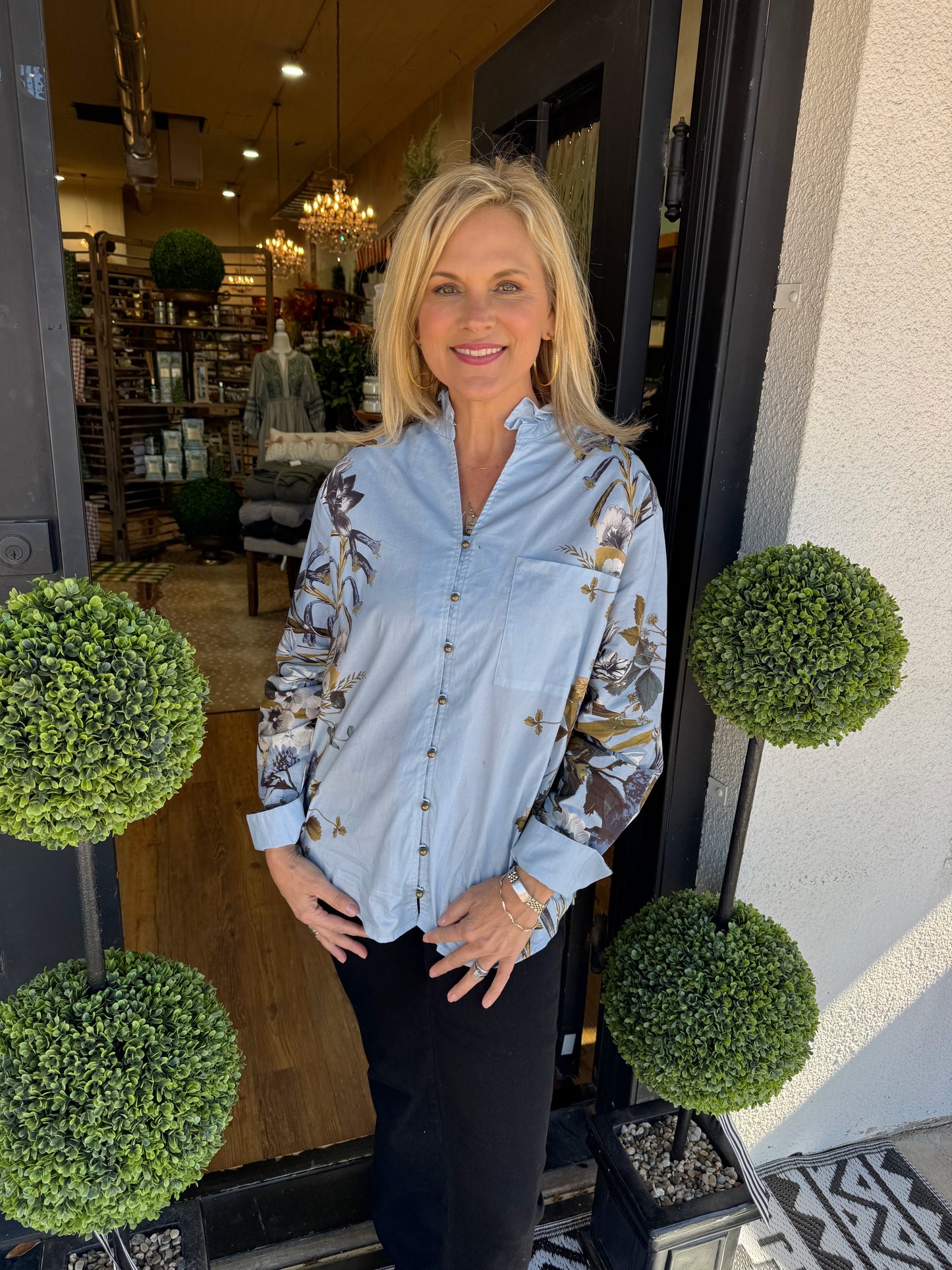 Riley Top - Chambray