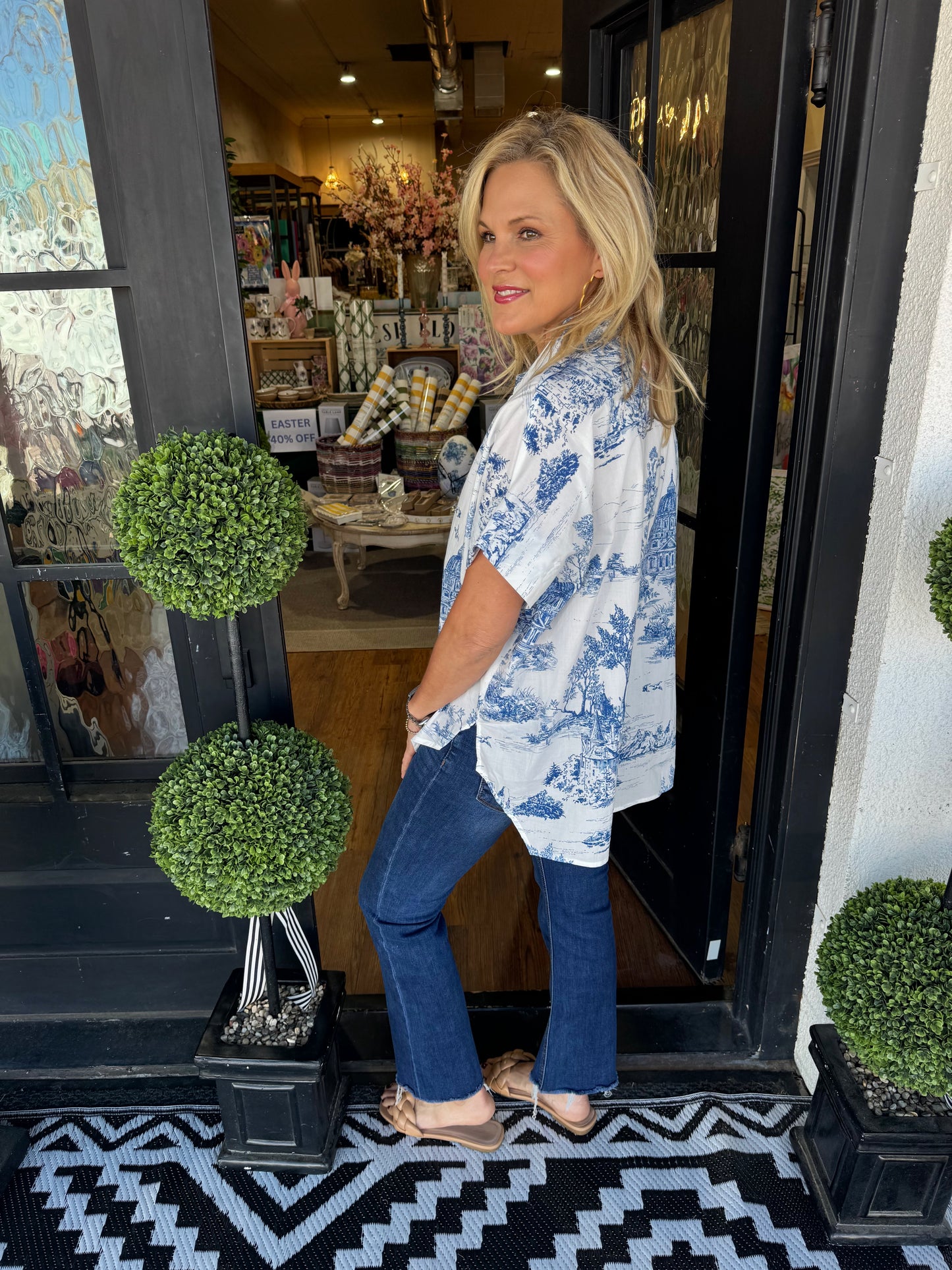 Noelle Top- Blue