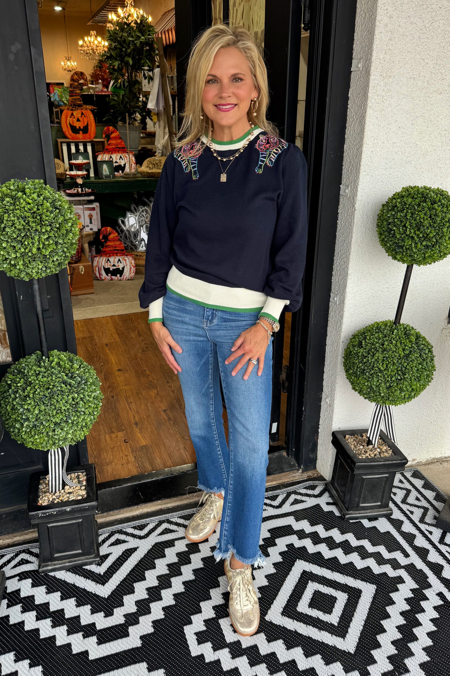 Leah Top - Navy