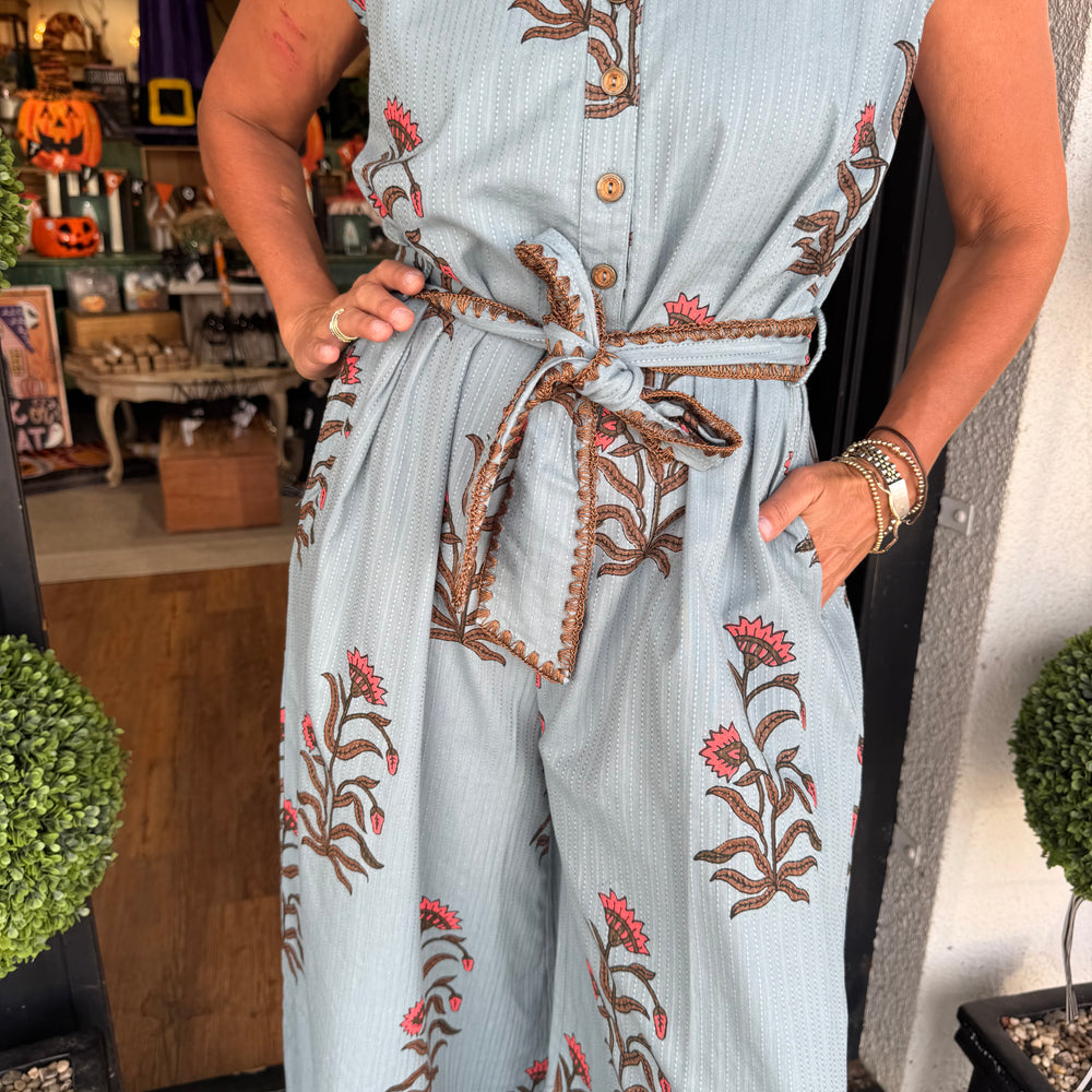 Uncle Frank Block Print Jumpsuit