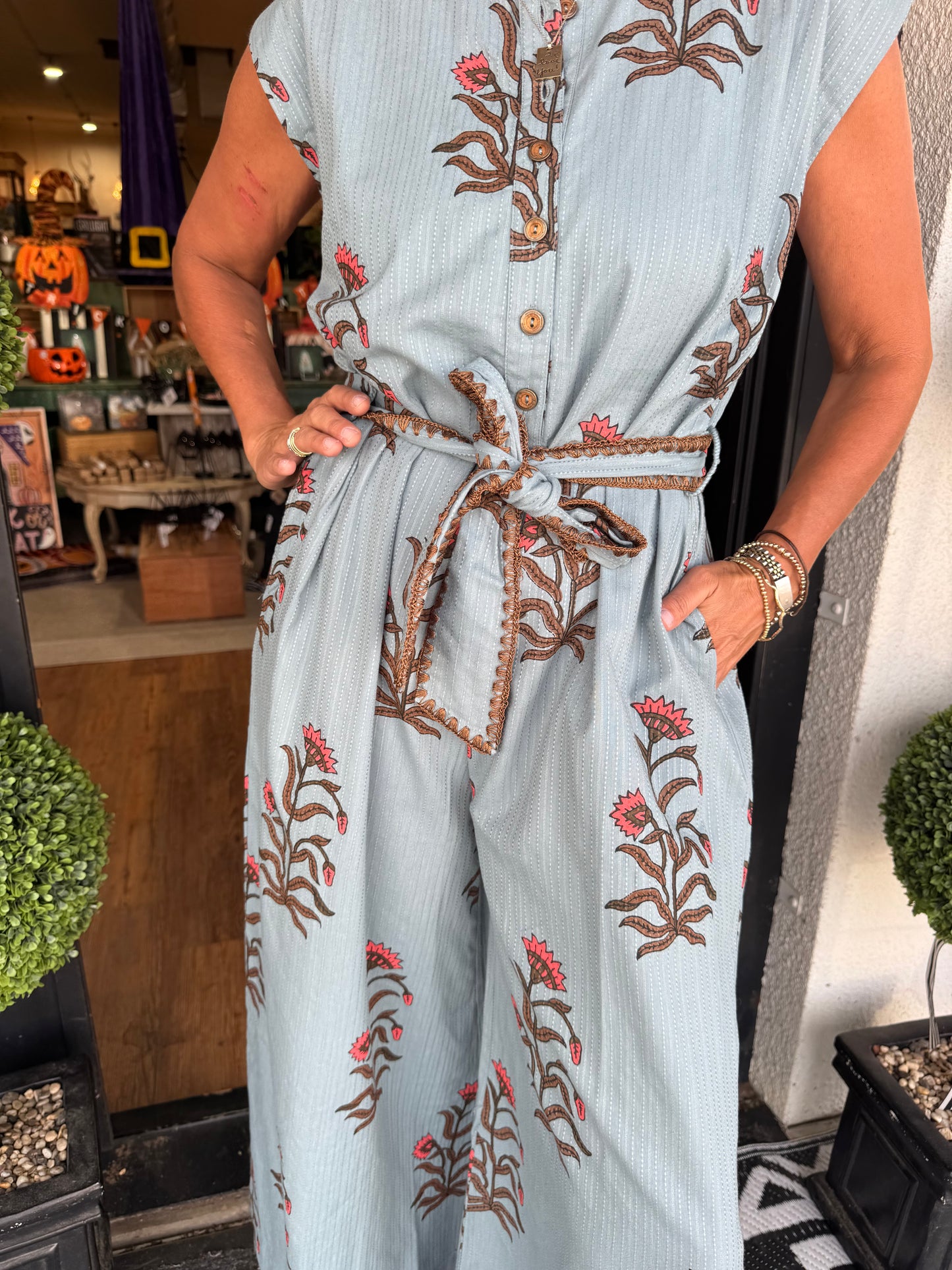 Uncle Frank Block Print Jumpsuit
