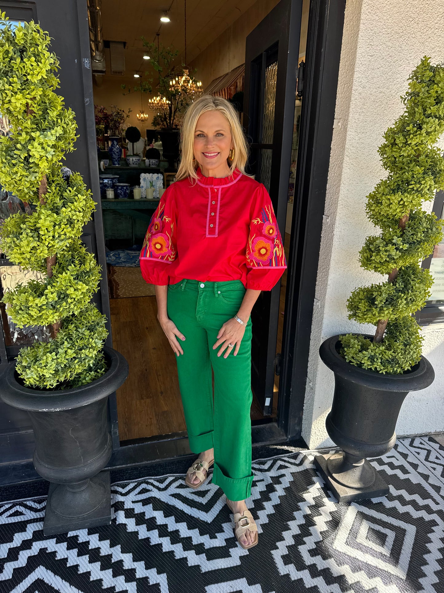 Camille Top - Tomato Red