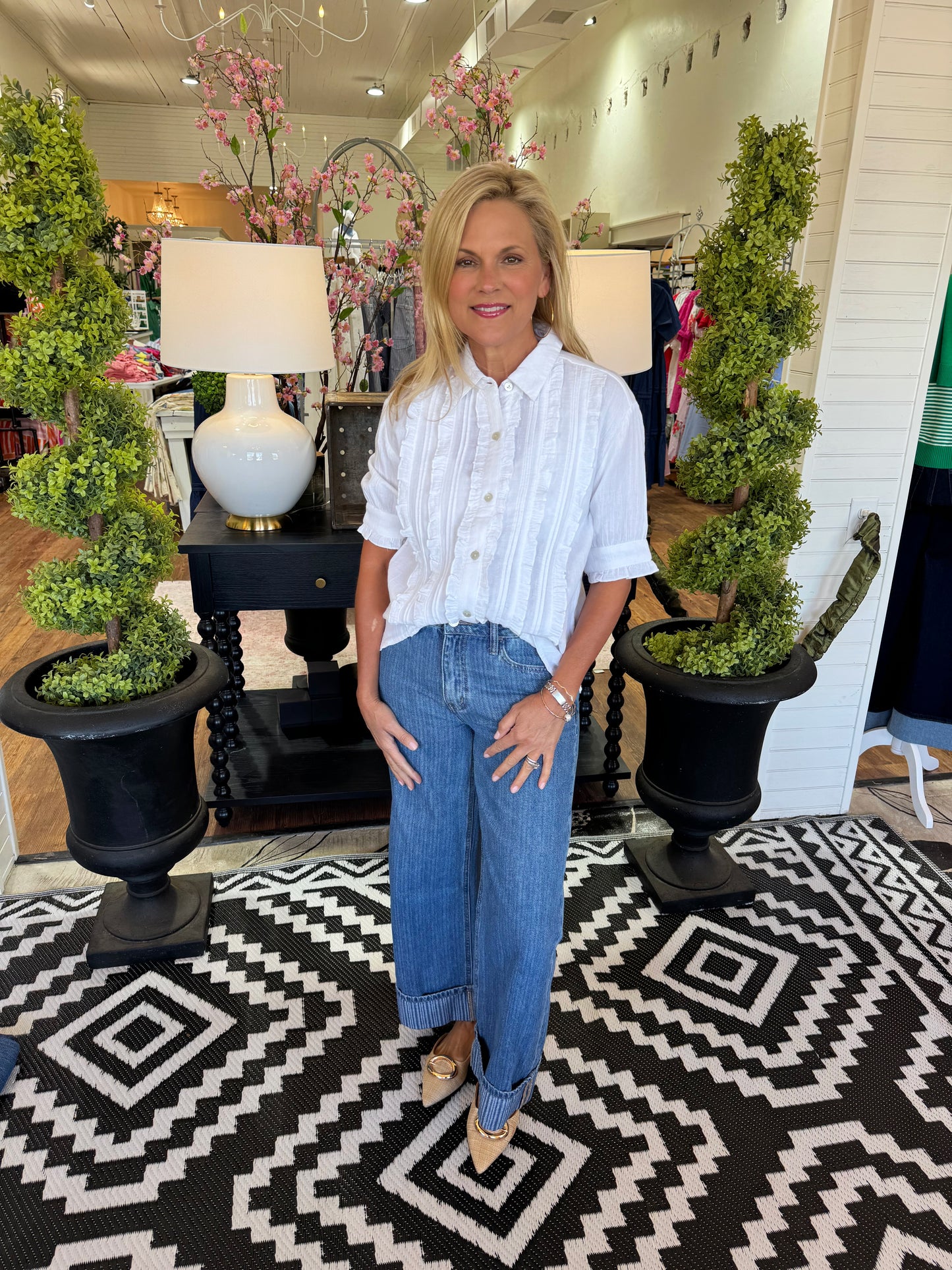 Ivy Jane Tuxedo Gauze Shirt