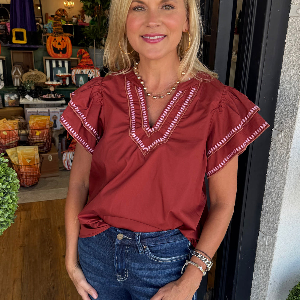 Eloise Top - Brick